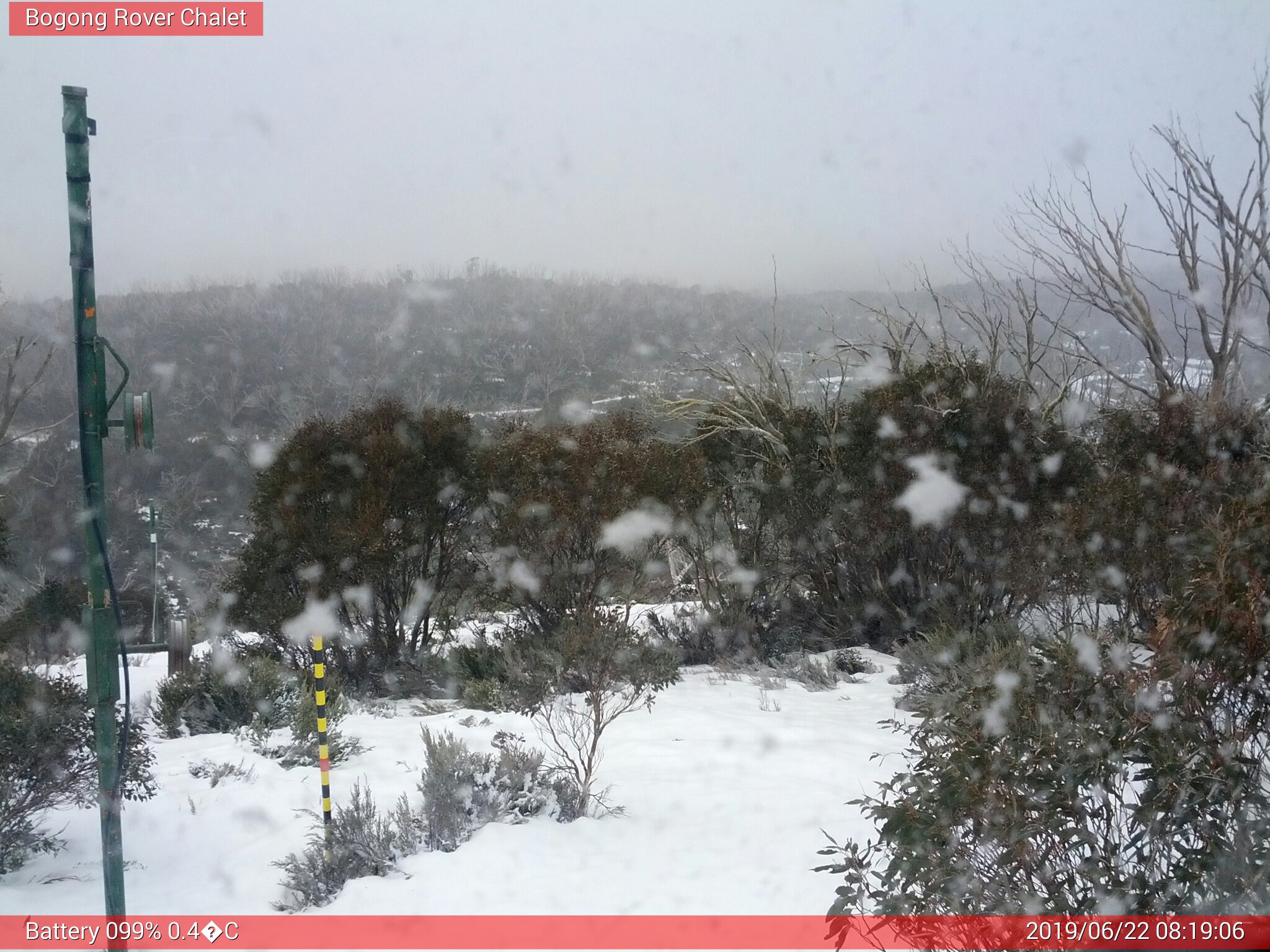 Bogong Web Cam 8:19am Saturday 22nd of June 2019