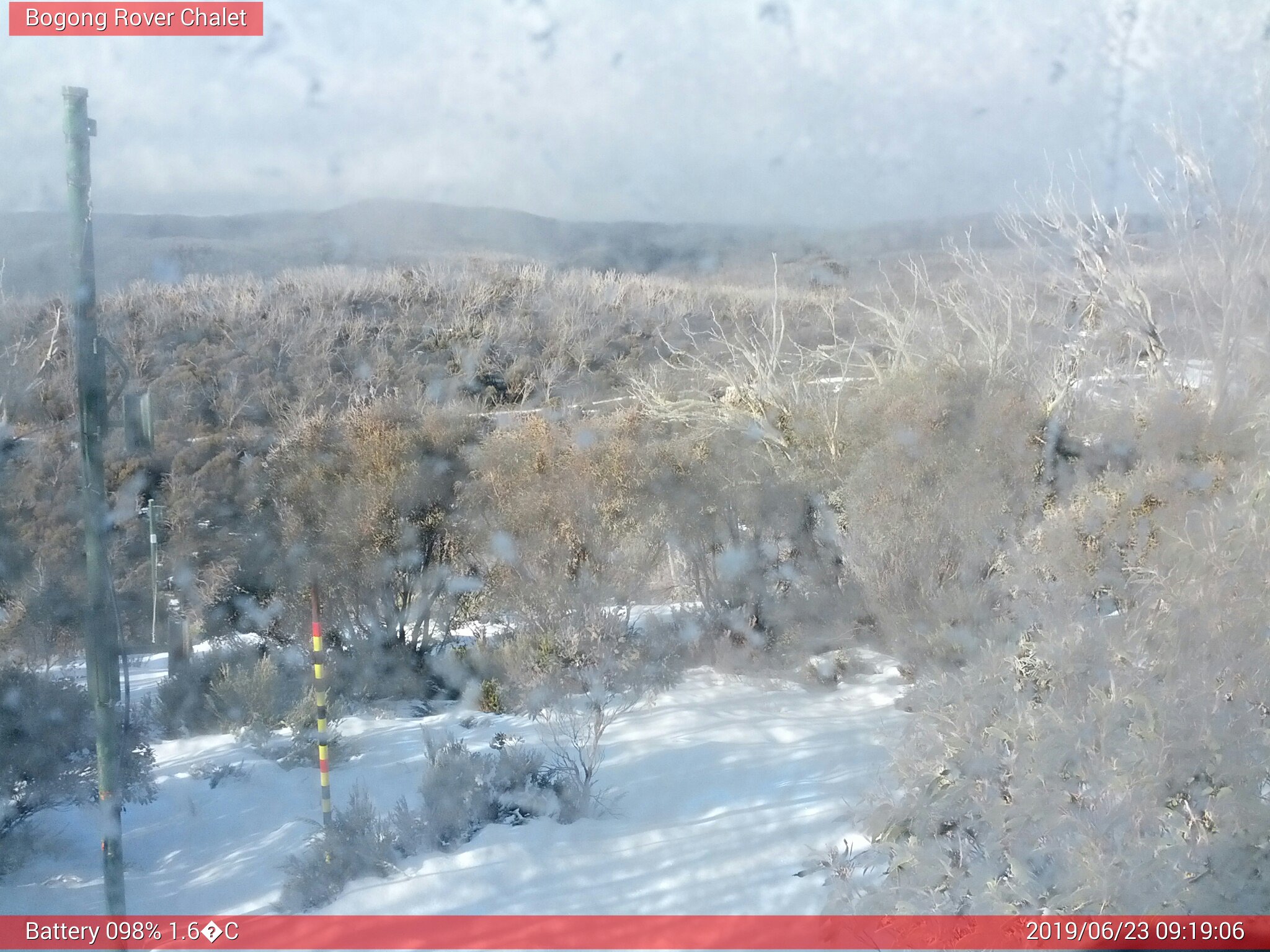 Bogong Web Cam 9:19am Sunday 23rd of June 2019