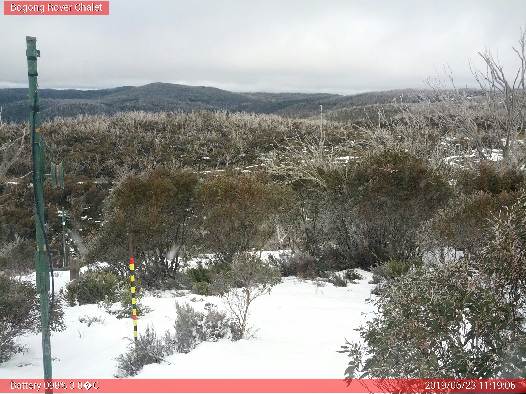 Bogong Web Cam 11:19am Sunday 23rd of June 2019