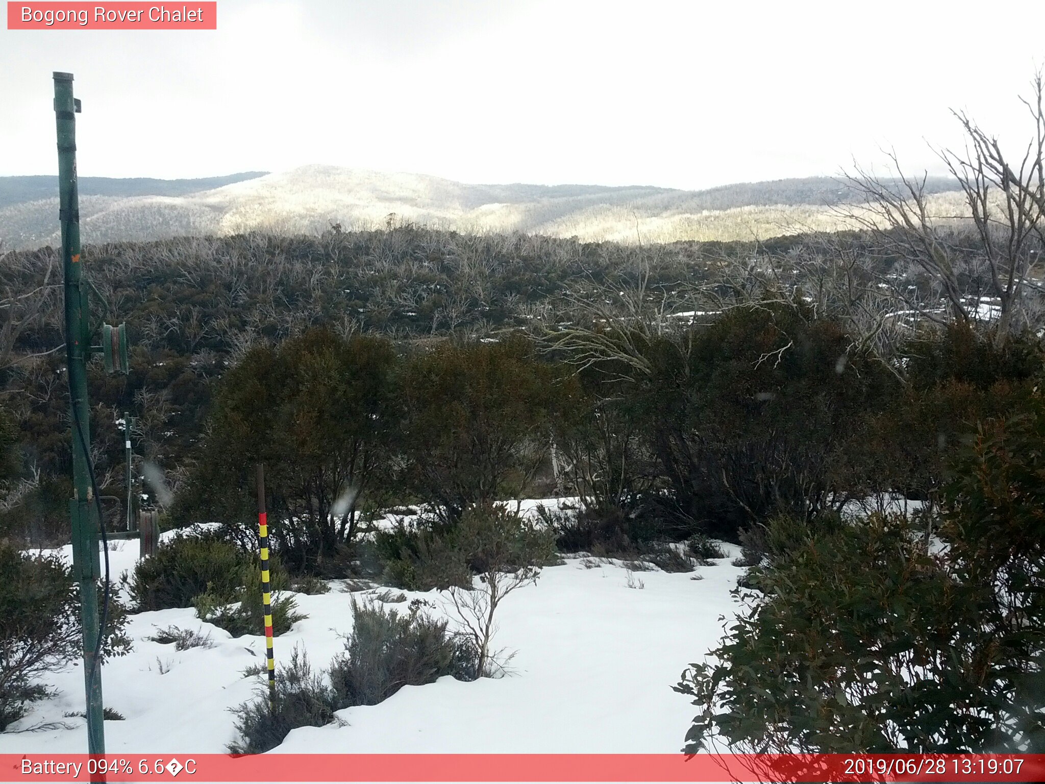 Bogong Web Cam 1:19pm Friday 28th of June 2019