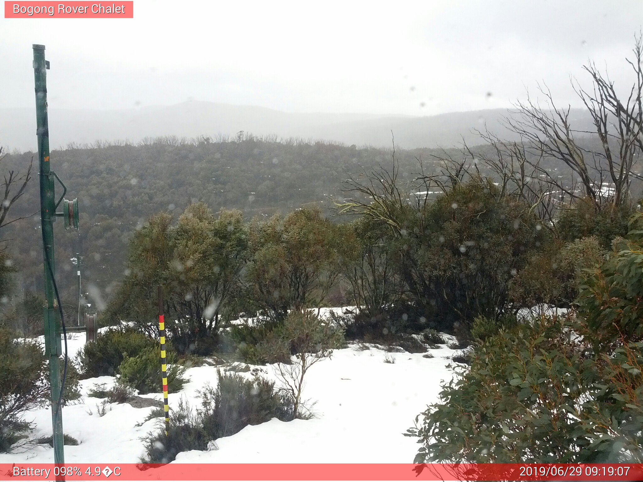 Bogong Web Cam 9:19am Saturday 29th of June 2019