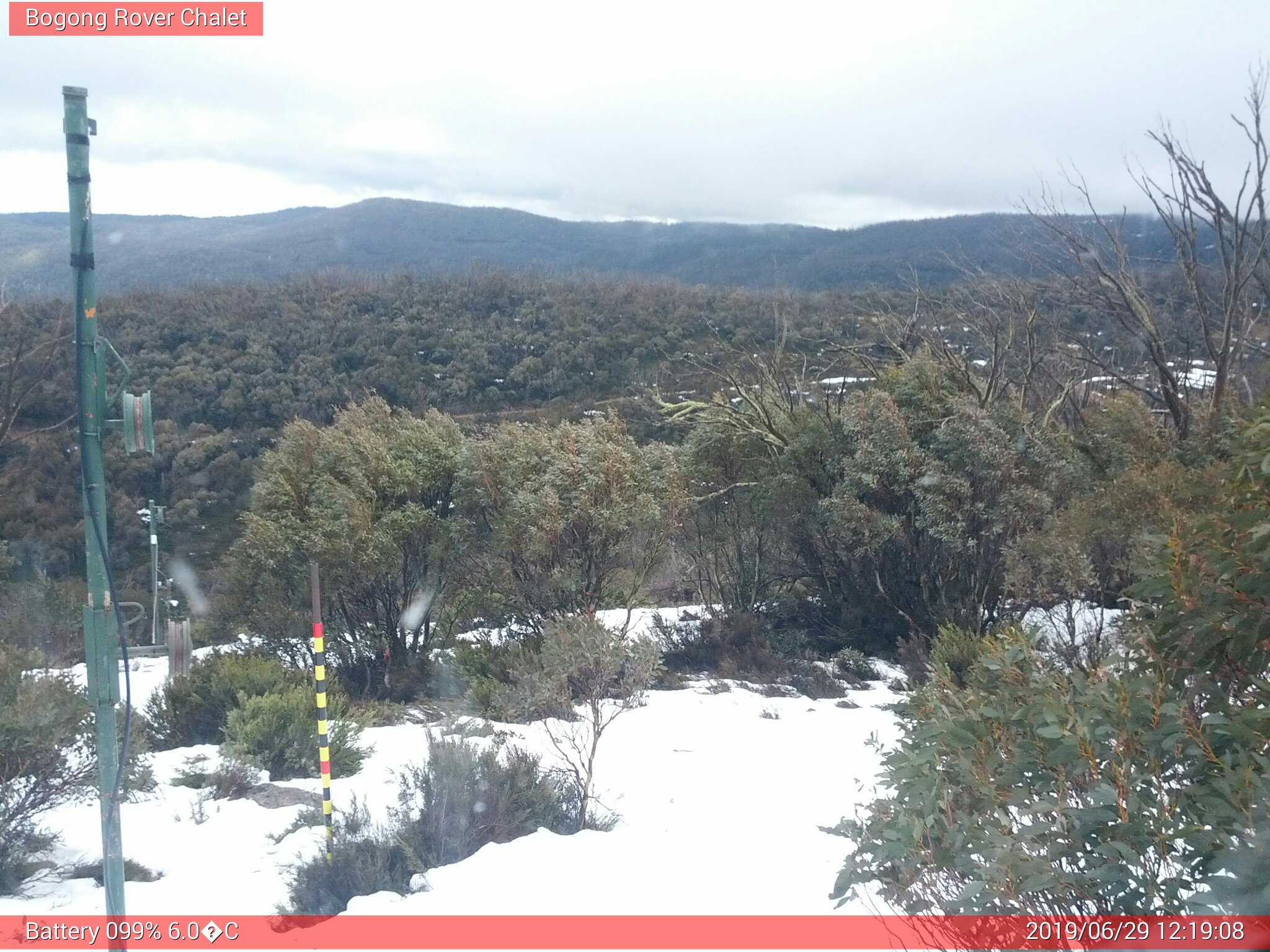 Bogong Web Cam 12:19pm Saturday 29th of June 2019