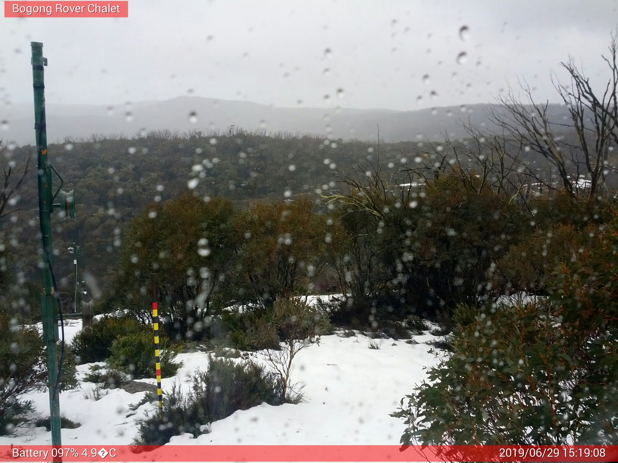 Bogong Web Cam 3:19pm Saturday 29th of June 2019