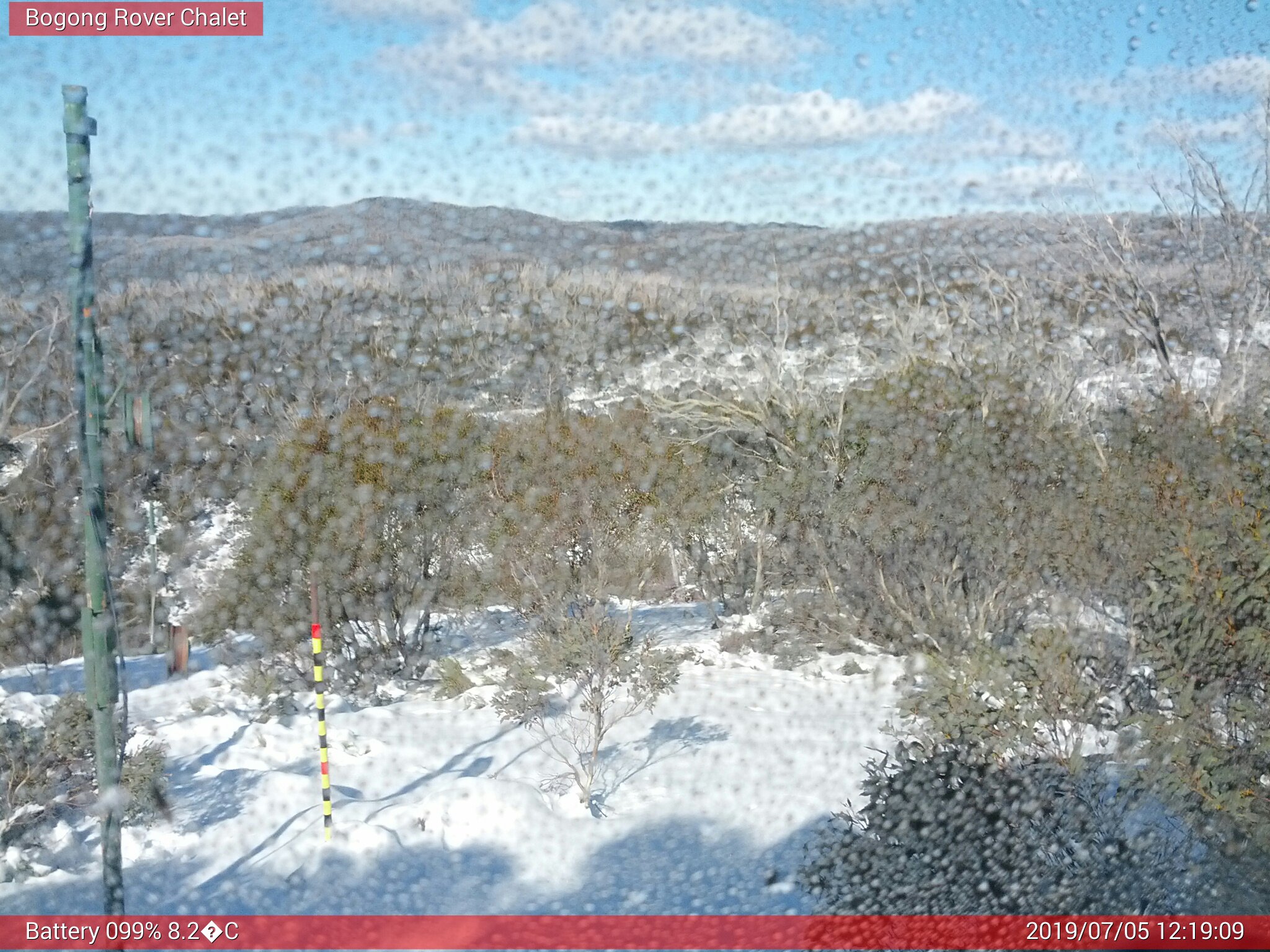 Bogong Web Cam 12:19pm Friday 5th of July 2019