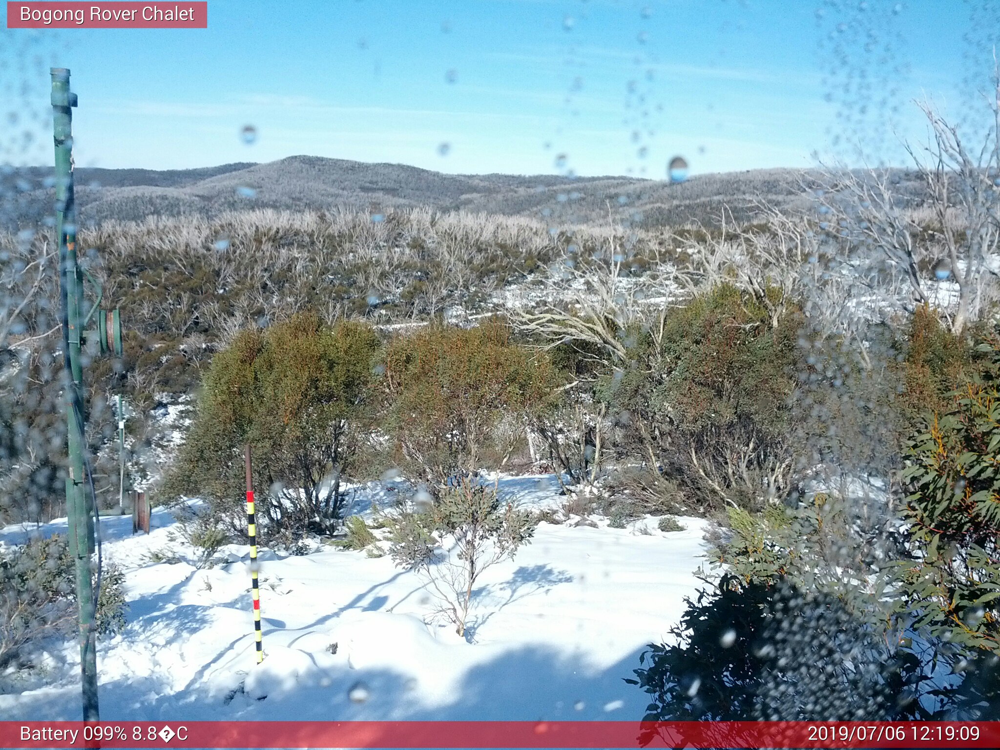 Bogong Web Cam 12:19pm Saturday 6th of July 2019