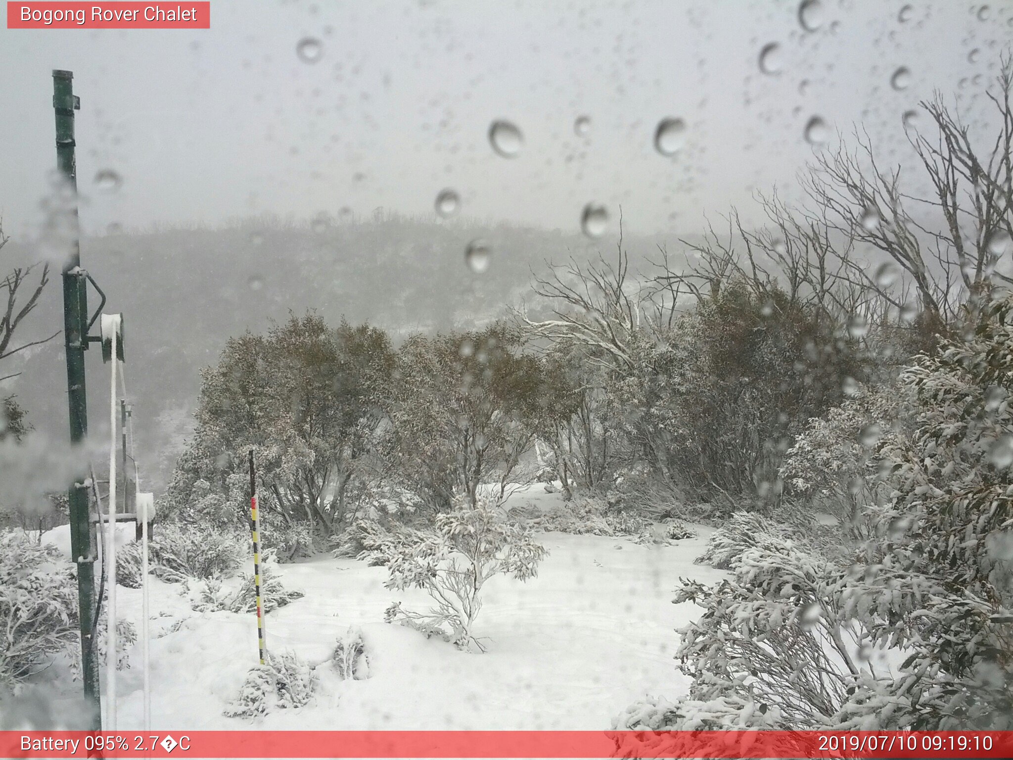 Bogong Web Cam 9:19am Wednesday 10th of July 2019