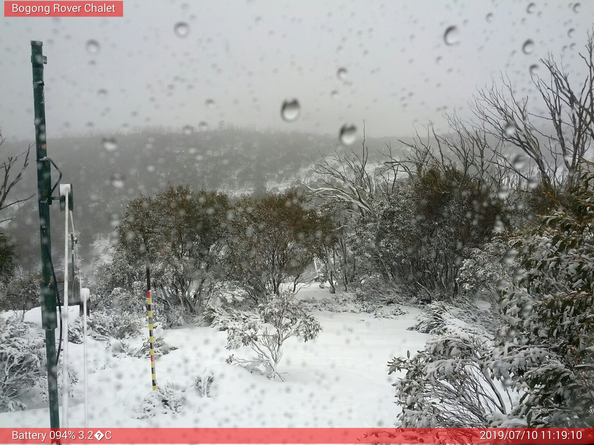 Bogong Web Cam 11:19am Wednesday 10th of July 2019