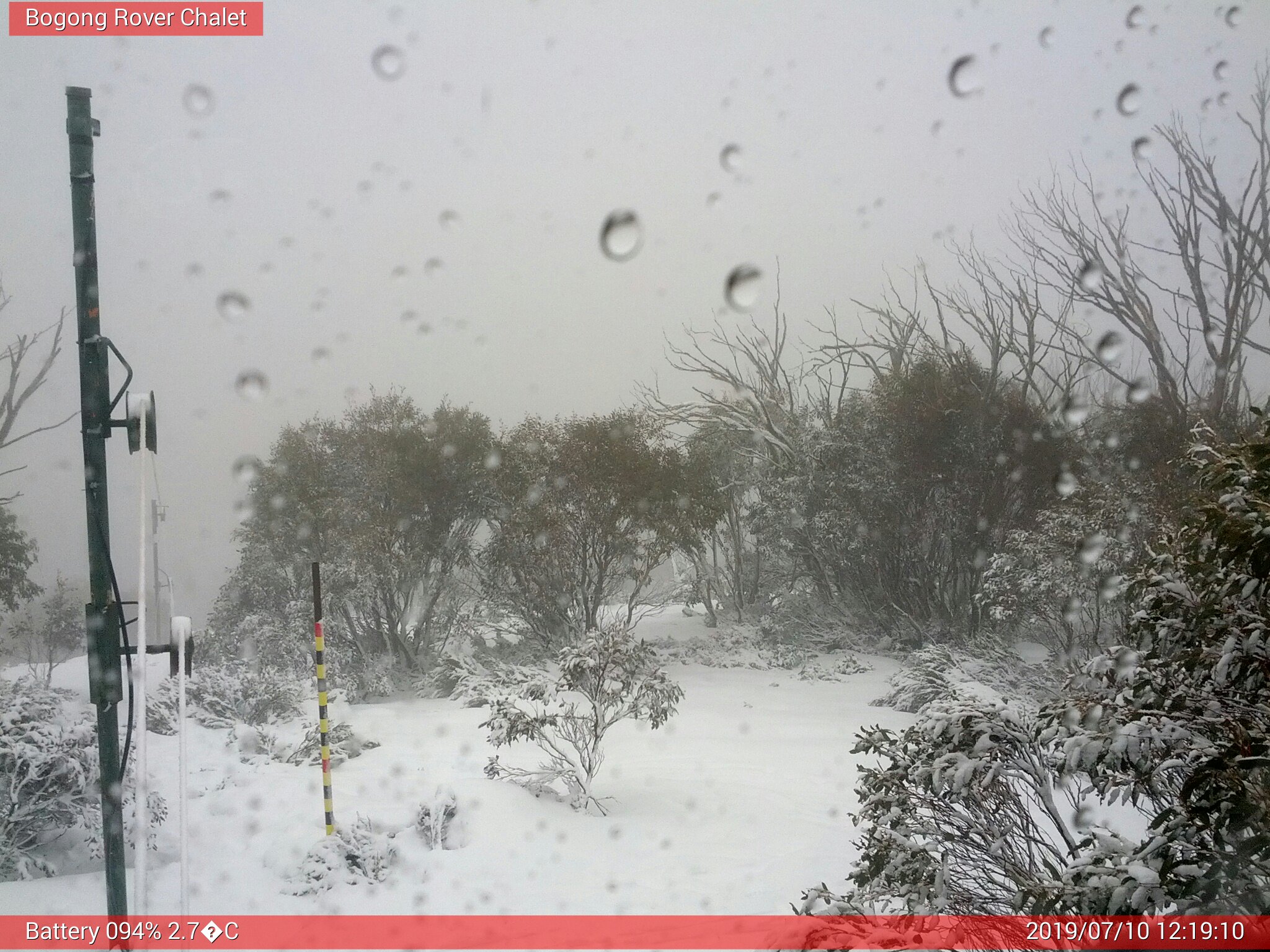 Bogong Web Cam 12:19pm Wednesday 10th of July 2019