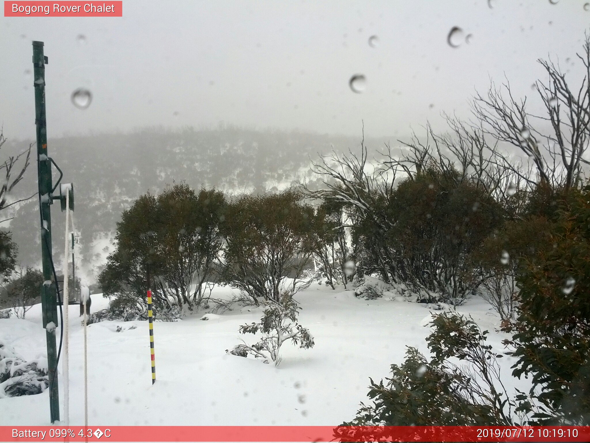 Bogong Web Cam 10:19am Friday 12th of July 2019