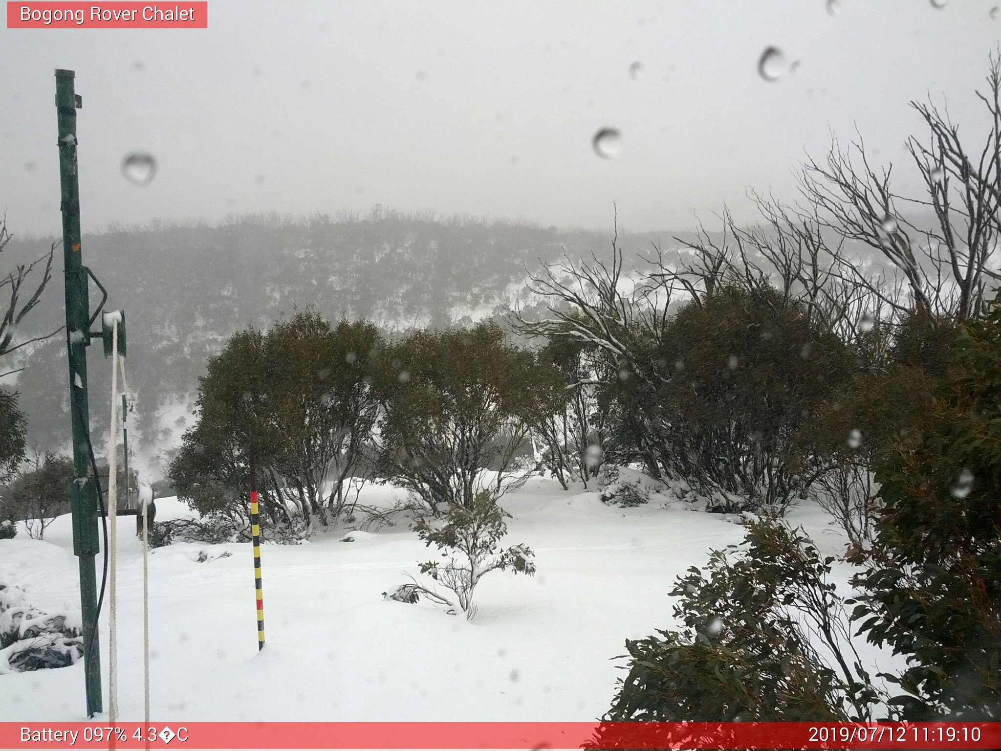 Bogong Web Cam 11:19am Friday 12th of July 2019