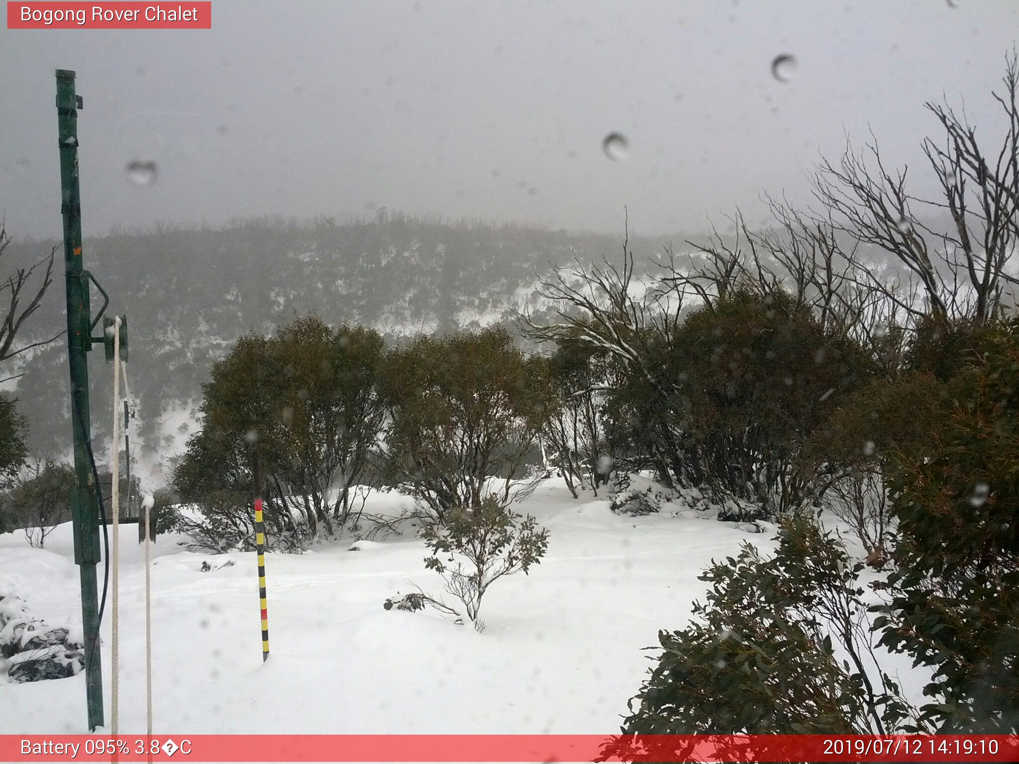 Bogong Web Cam 2:19pm Friday 12th of July 2019