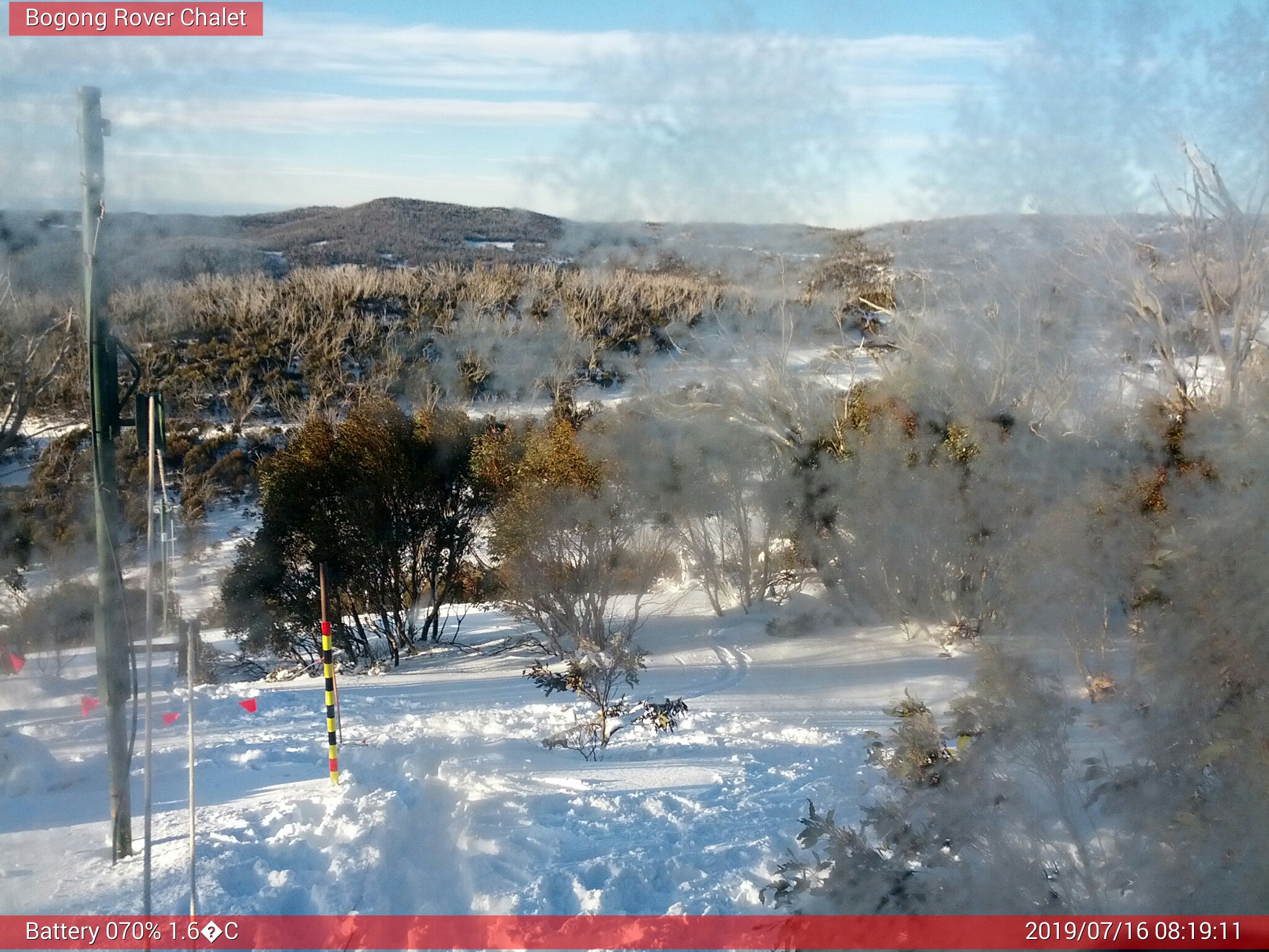 Bogong Web Cam 8:19am Tuesday 16th of July 2019