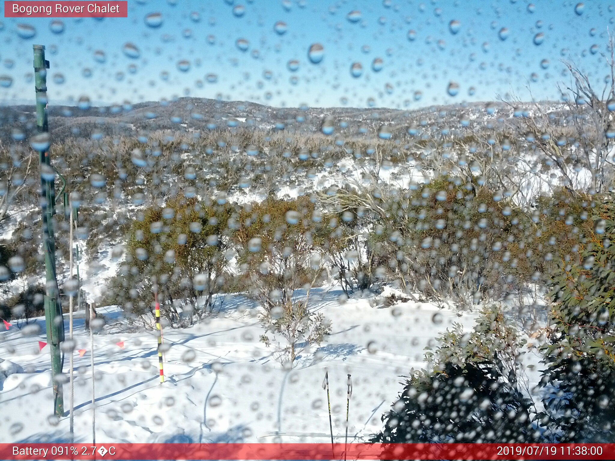 Bogong Web Cam 11:37am Friday 19th of July 2019