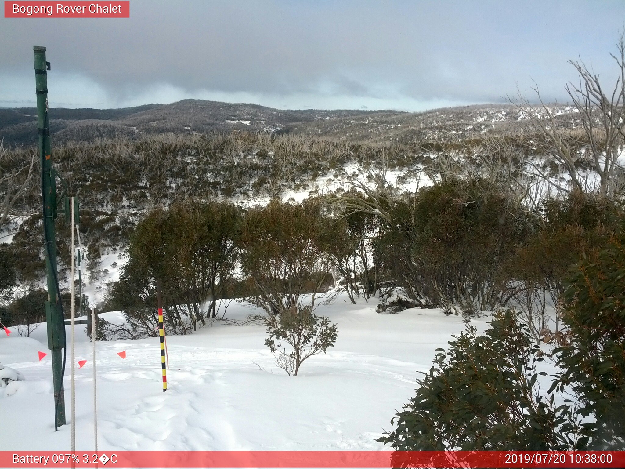 Bogong Web Cam 10:37am Saturday 20th of July 2019