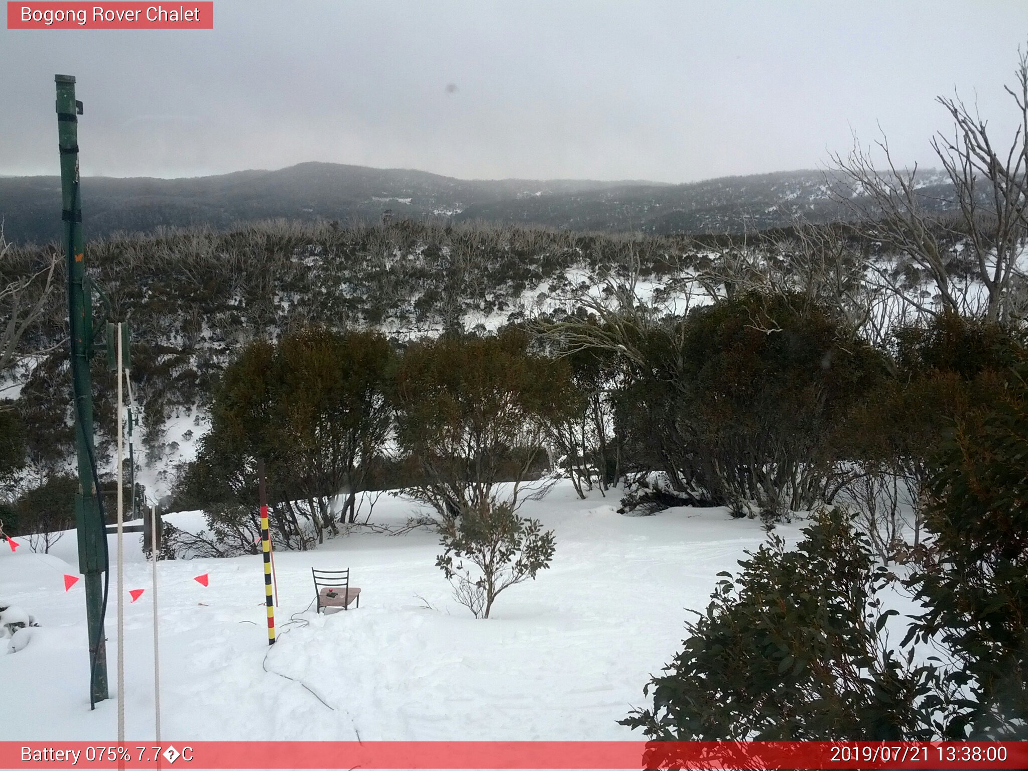 Bogong Web Cam 1:37pm Sunday 21st of July 2019