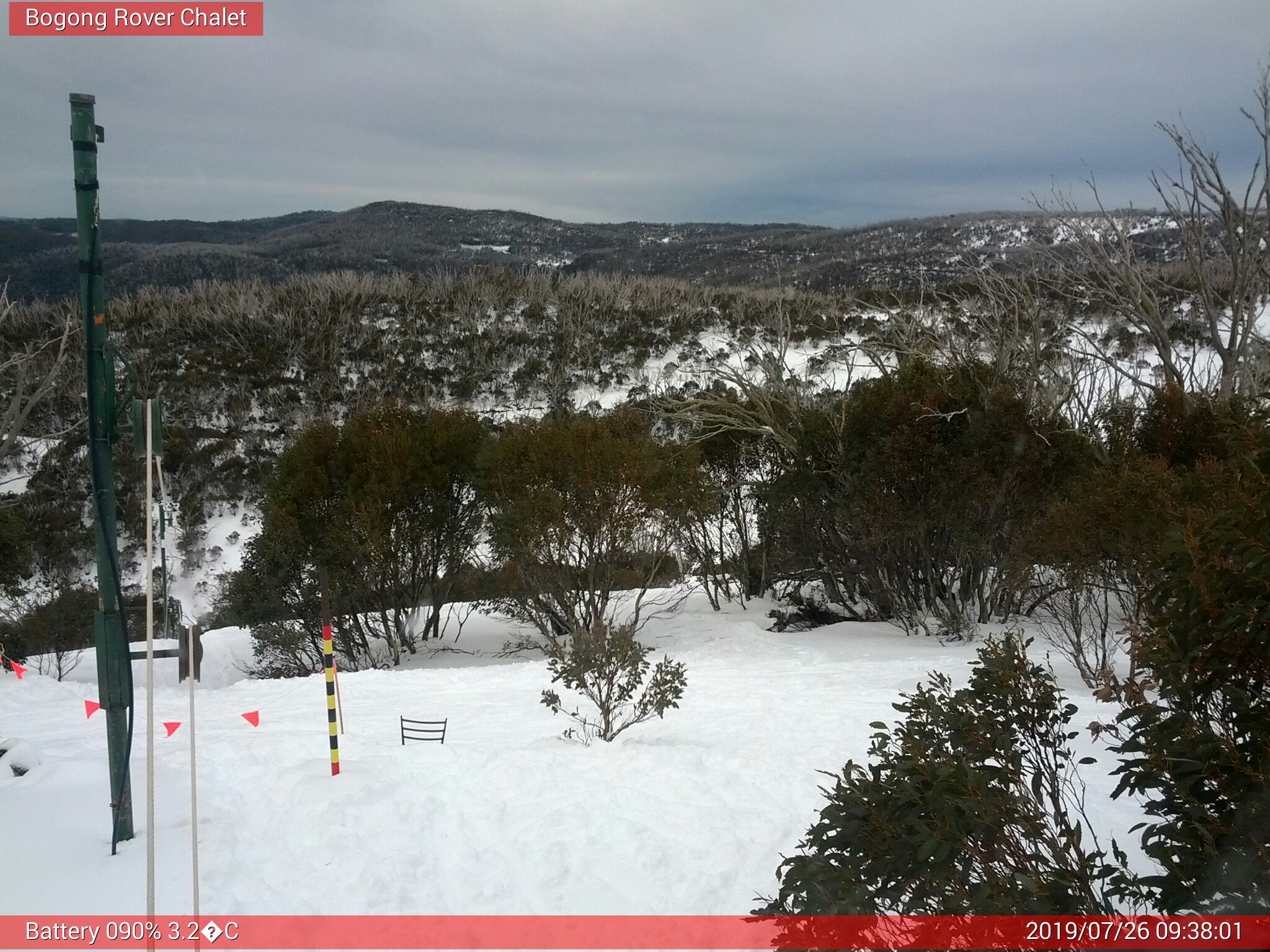 Bogong Web Cam 9:38am Friday 26th of July 2019