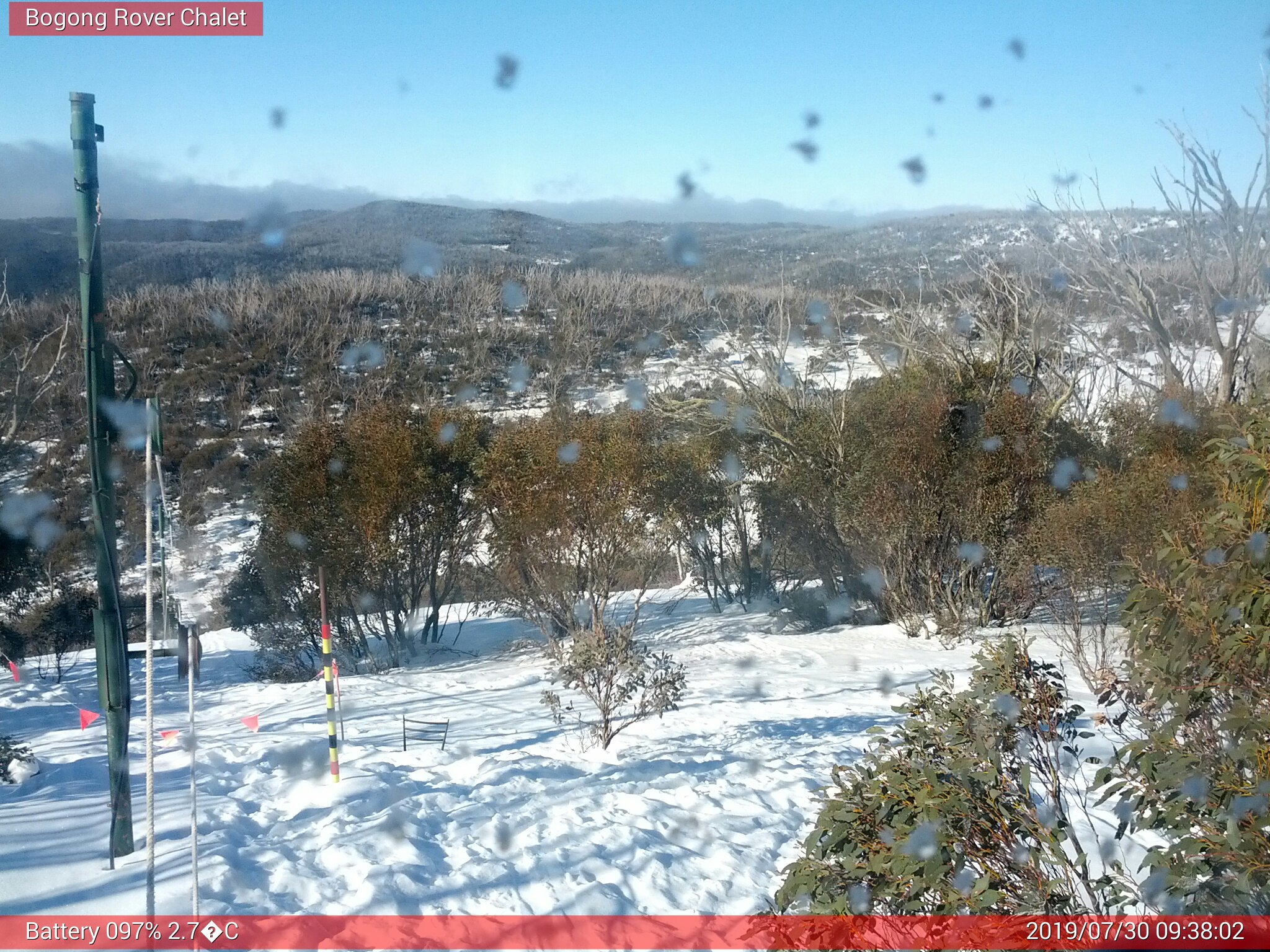 Bogong Web Cam 9:38am Tuesday 30th of July 2019