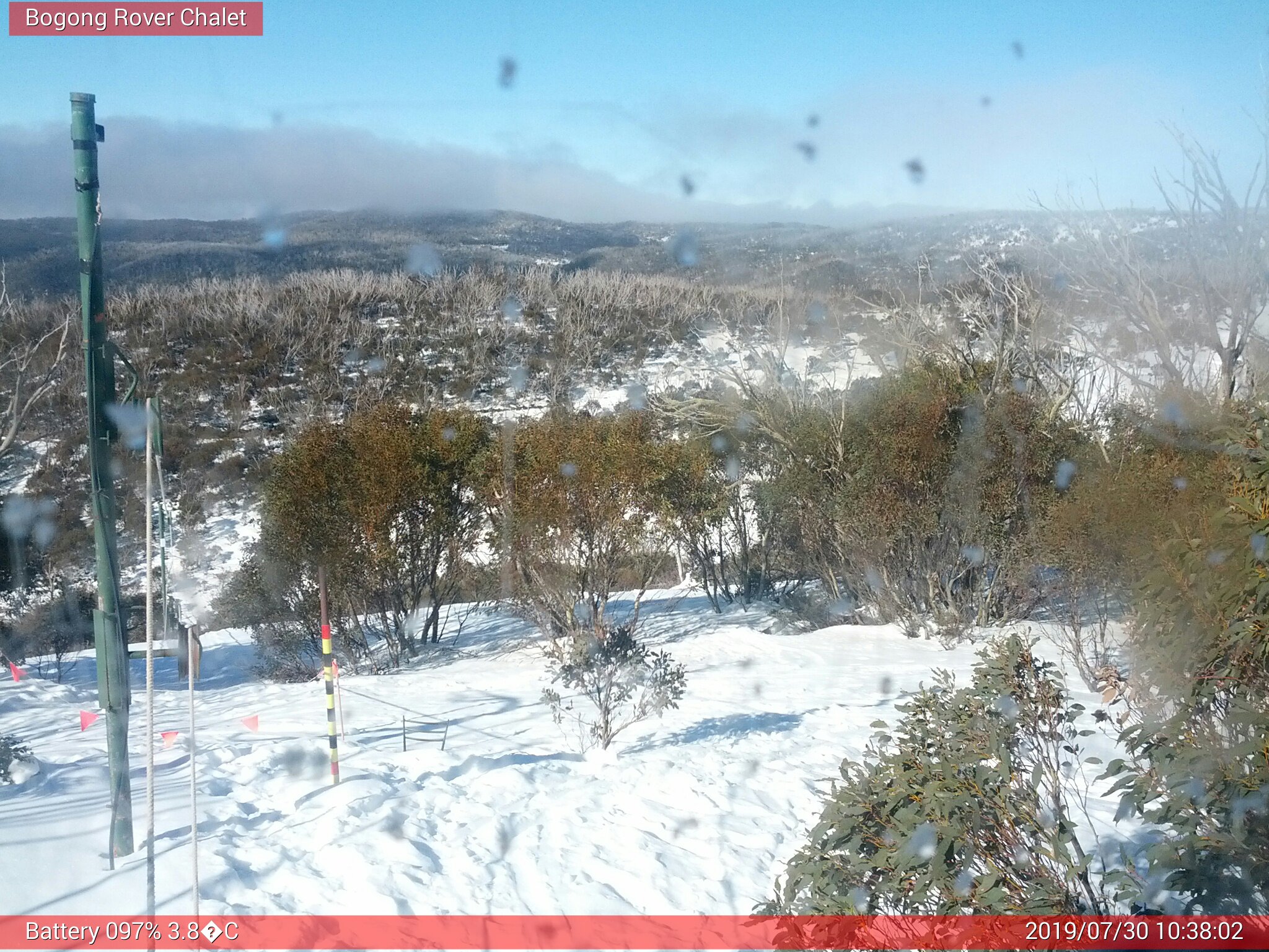 Bogong Web Cam 10:38am Tuesday 30th of July 2019