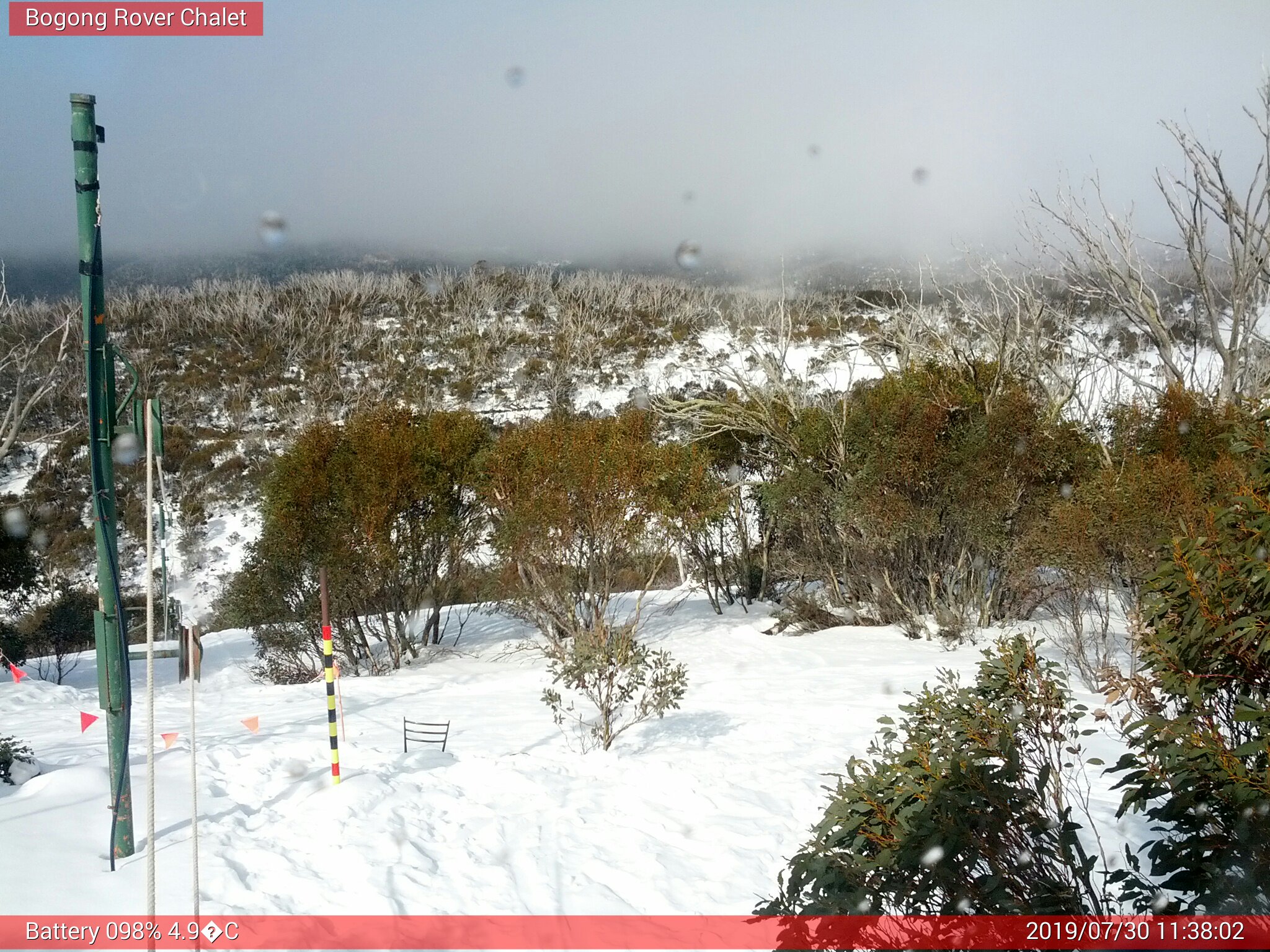 Bogong Web Cam 11:38am Tuesday 30th of July 2019