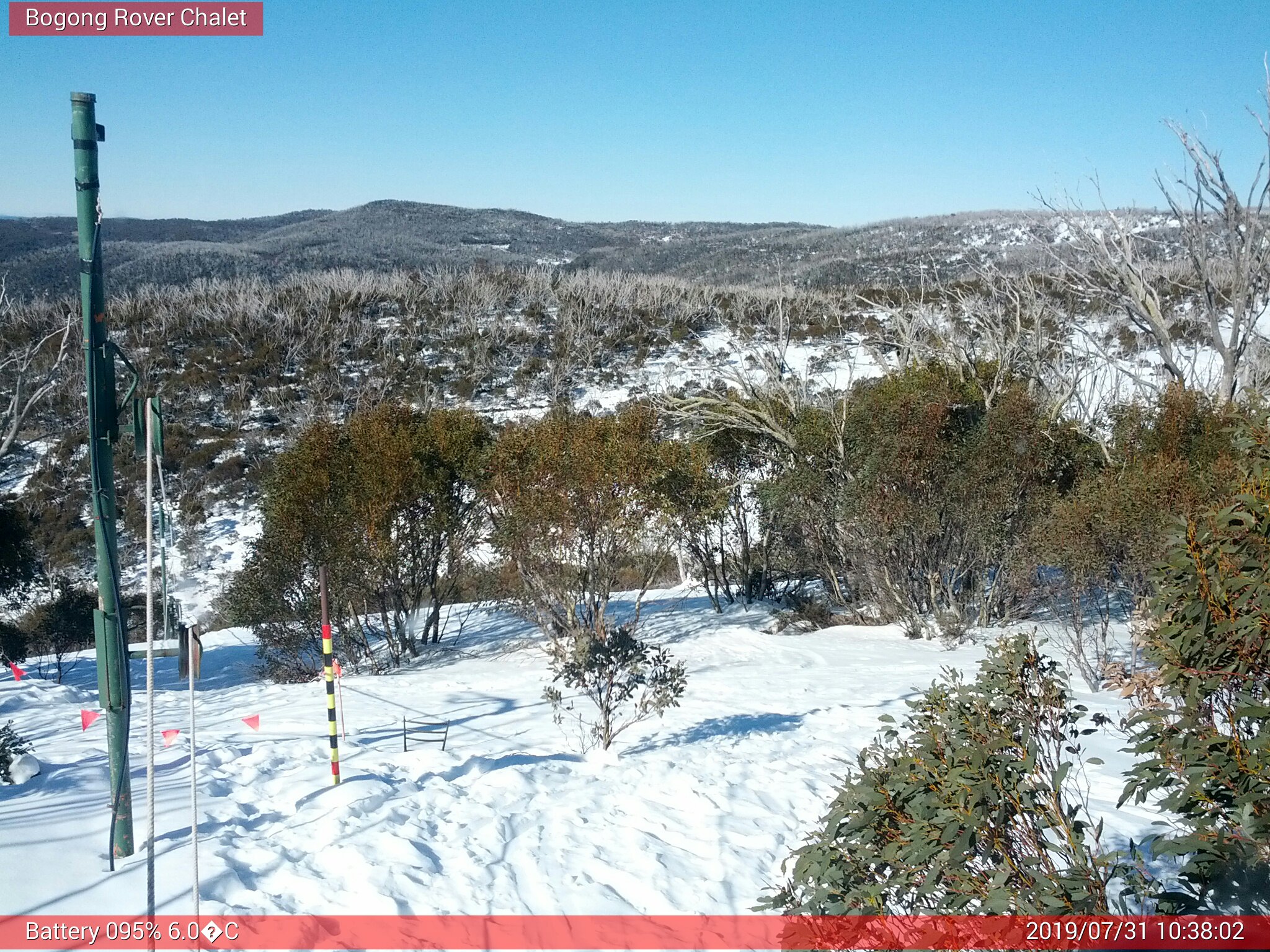 Bogong Web Cam 10:38am Wednesday 31st of July 2019