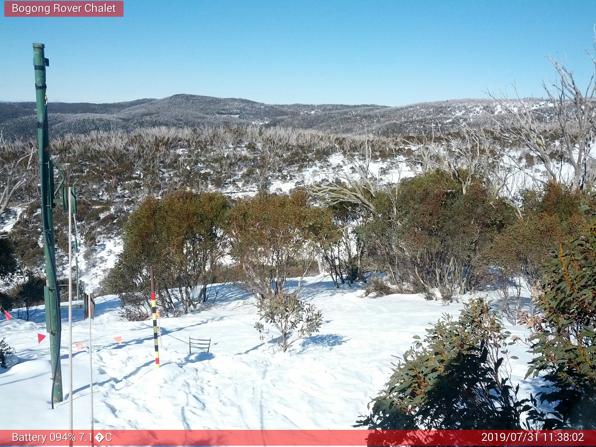 Bogong Web Cam 11:38am Wednesday 31st of July 2019