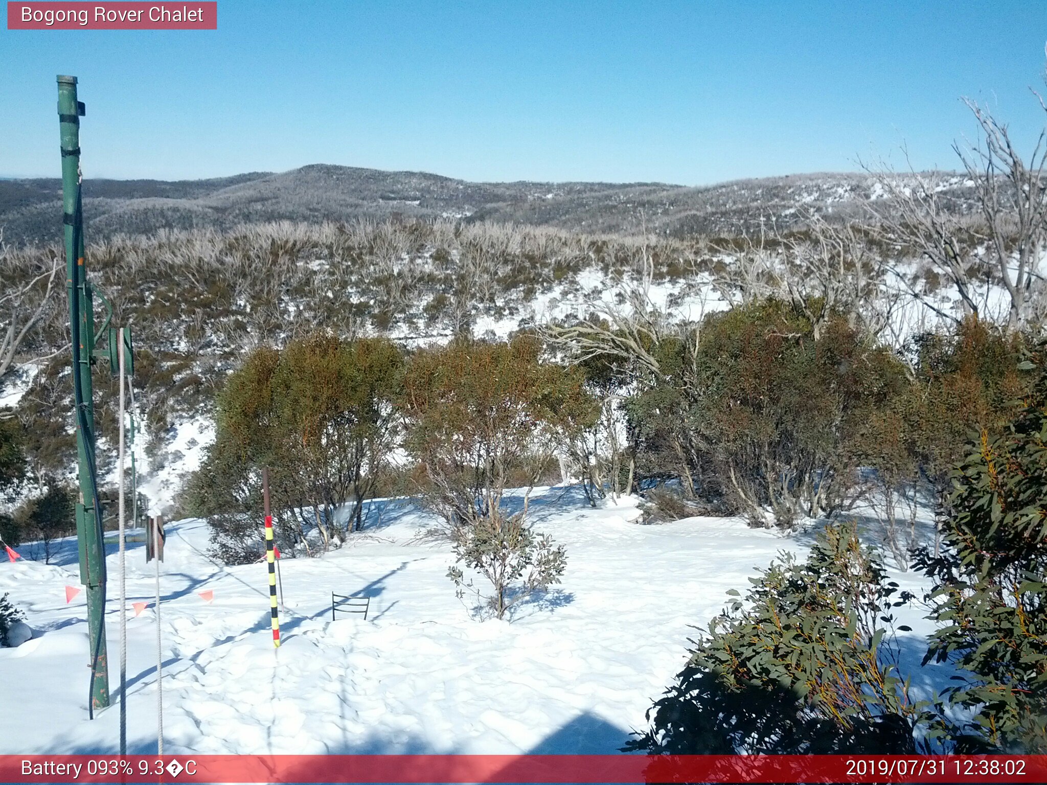 Bogong Web Cam 12:38pm Wednesday 31st of July 2019