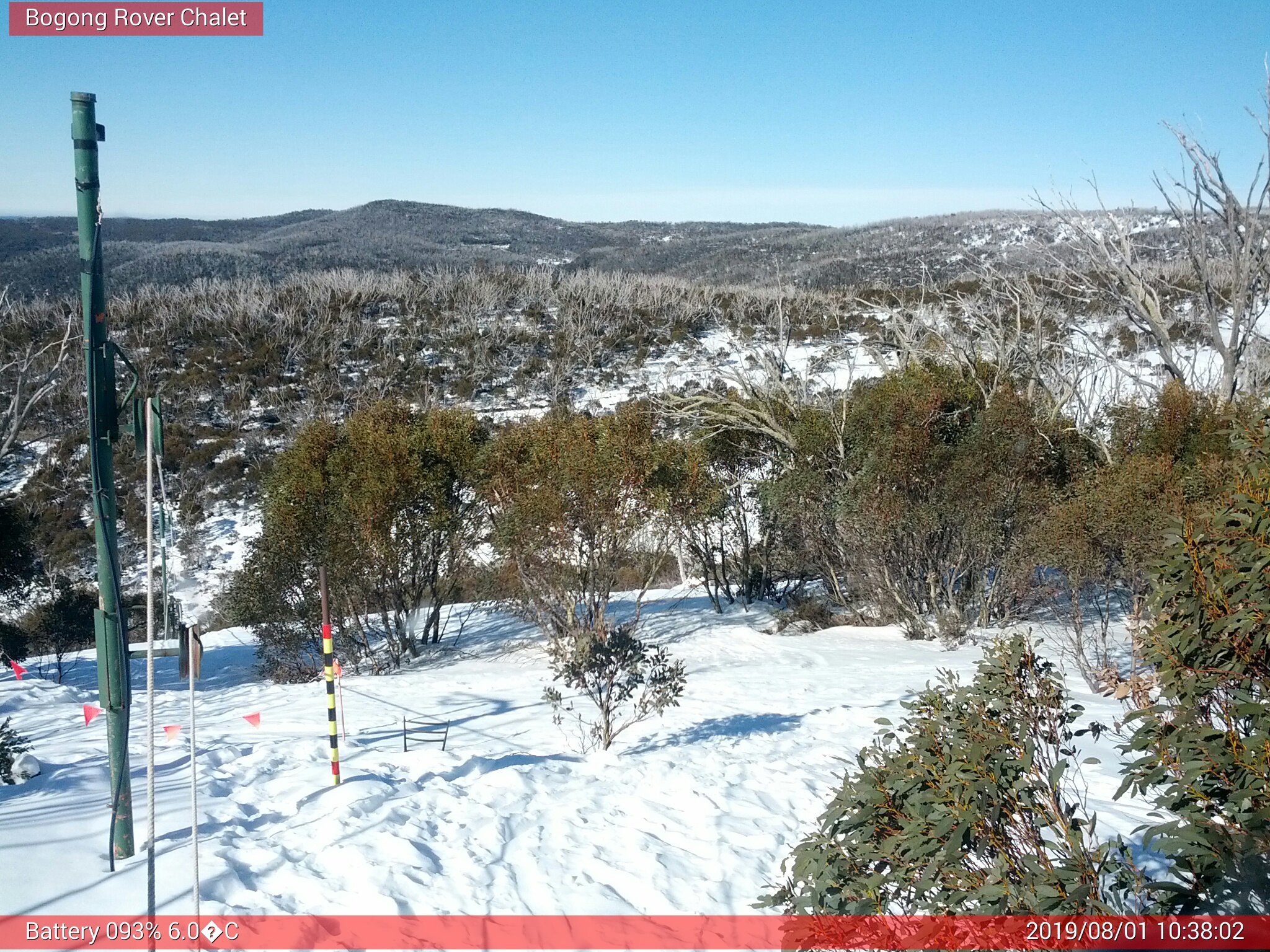 Bogong Web Cam 10:38am Thursday 1st of August 2019