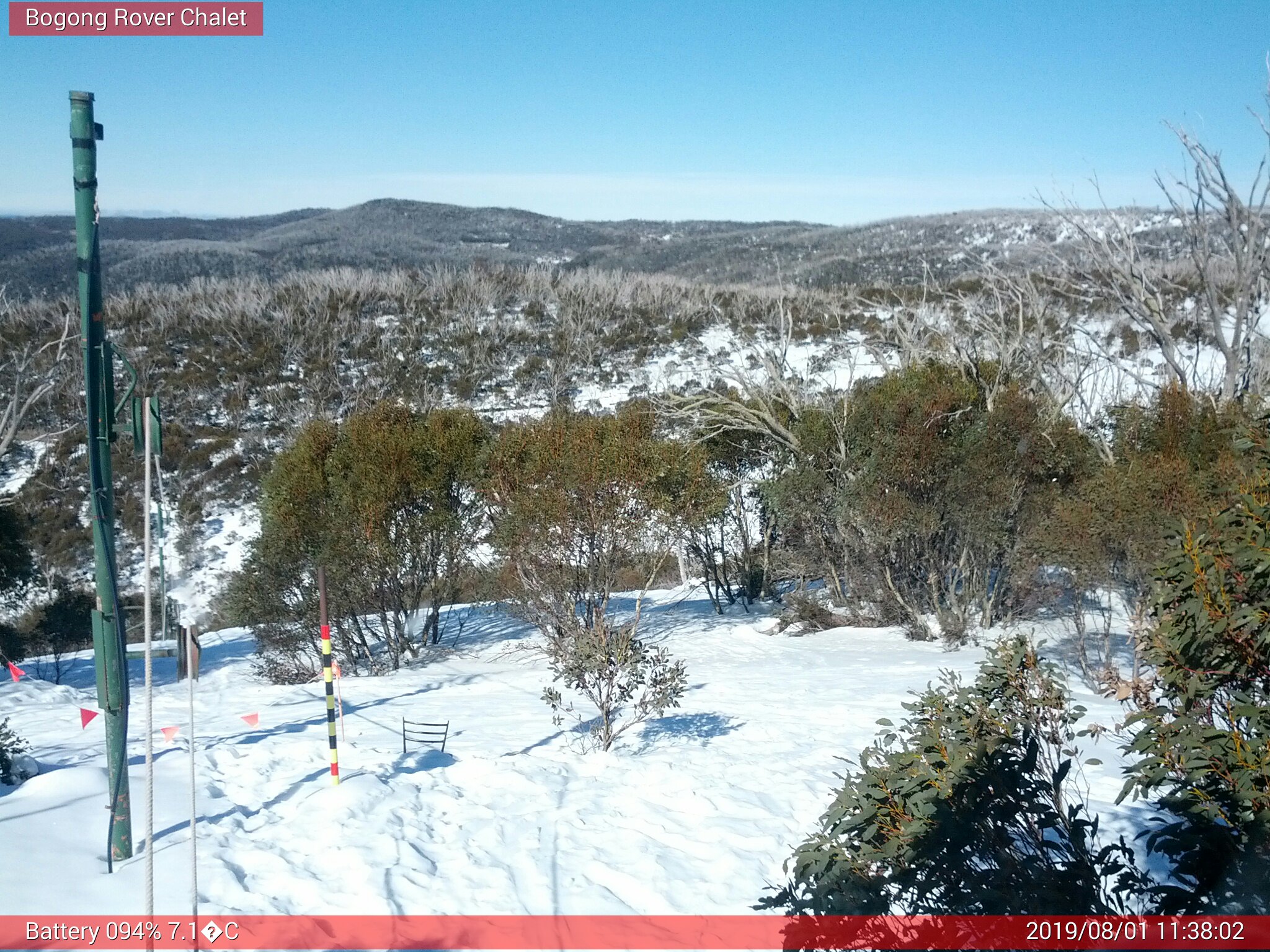 Bogong Web Cam 11:38am Thursday 1st of August 2019