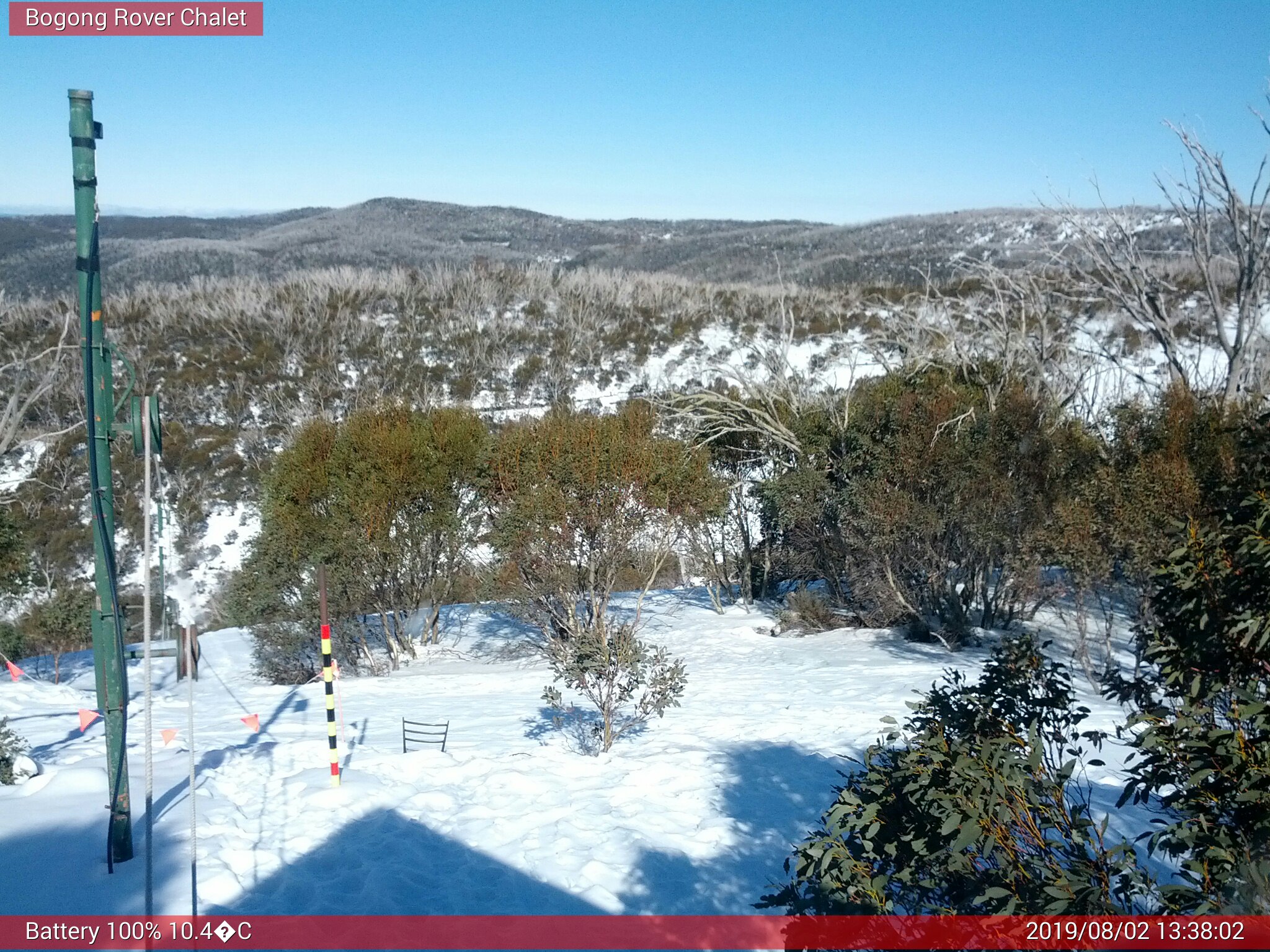 Bogong Web Cam 1:38pm Friday 2nd of August 2019