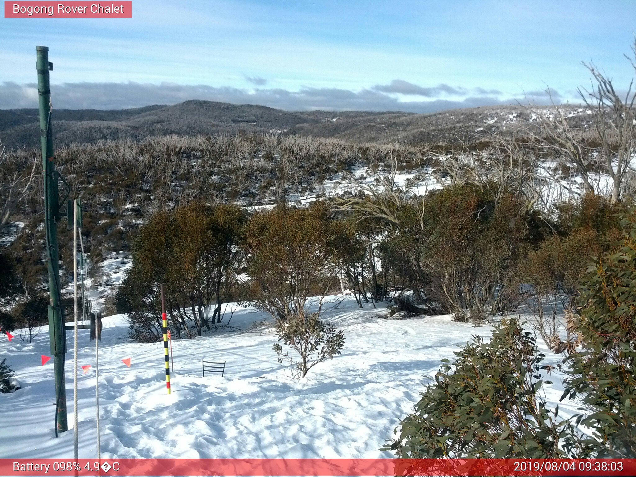 Bogong Web Cam 9:38am Sunday 4th of August 2019