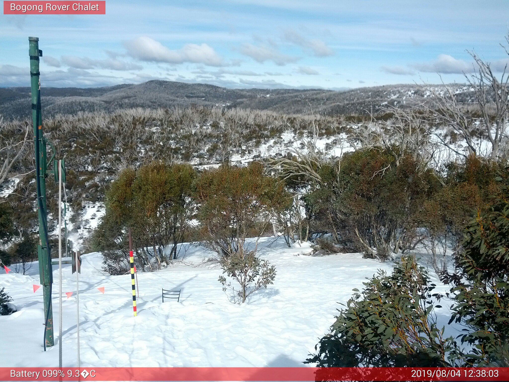 Bogong Web Cam 12:38pm Sunday 4th of August 2019