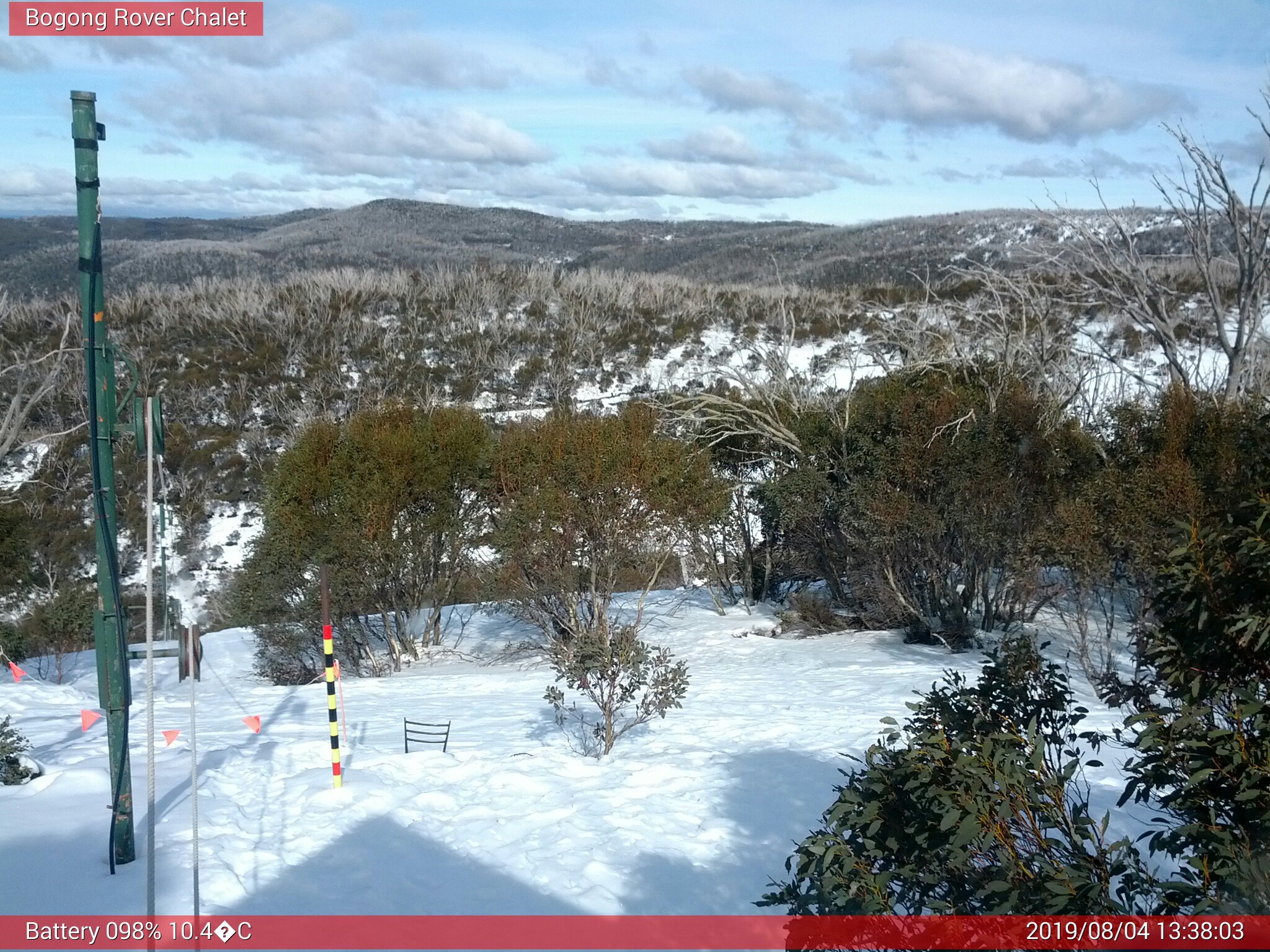 Bogong Web Cam 1:38pm Sunday 4th of August 2019