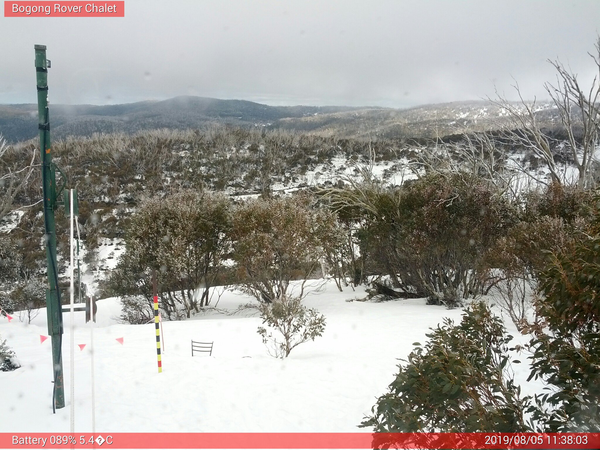 Bogong Web Cam 11:38am Monday 5th of August 2019