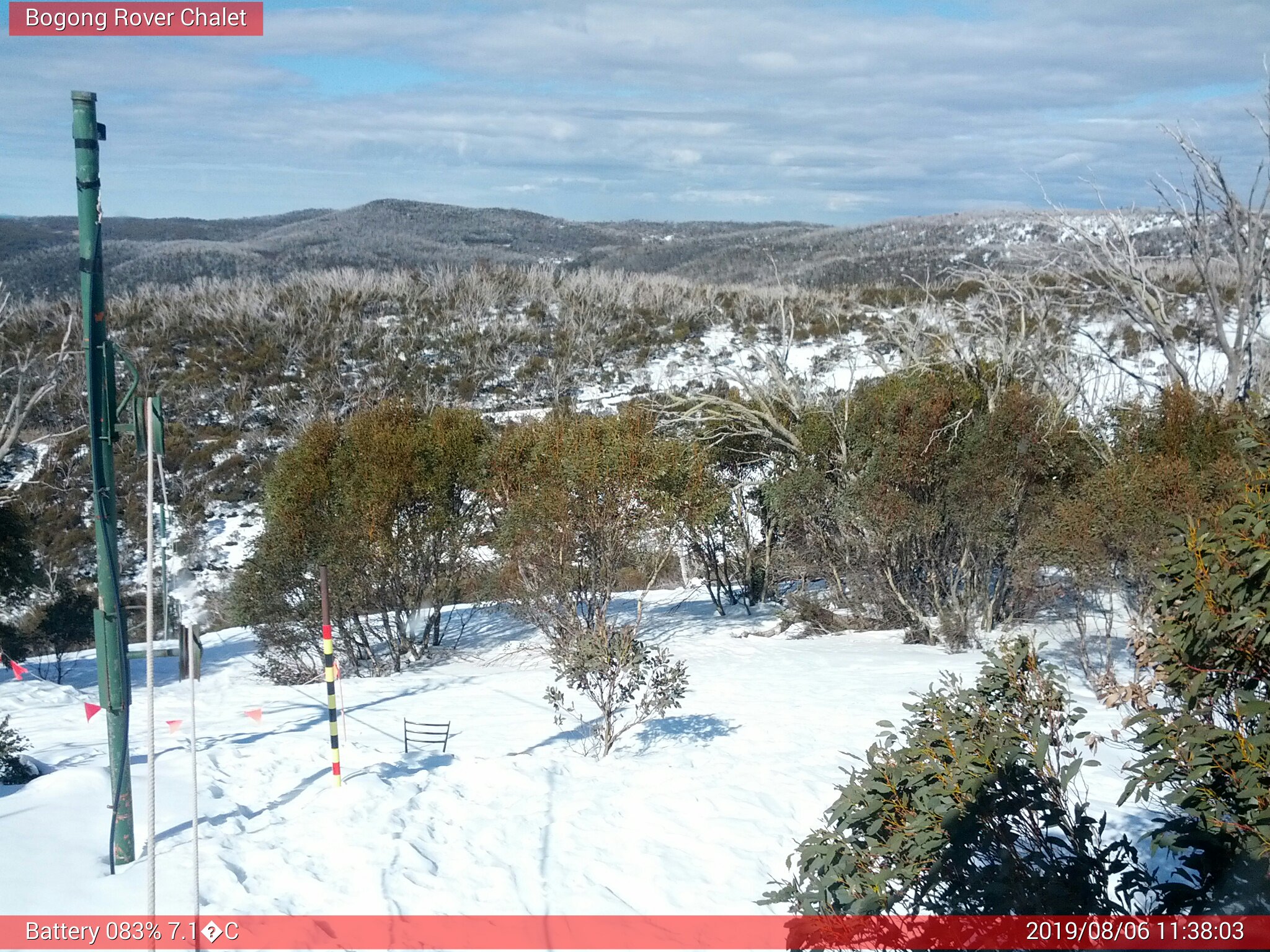 Bogong Web Cam 11:38am Tuesday 6th of August 2019