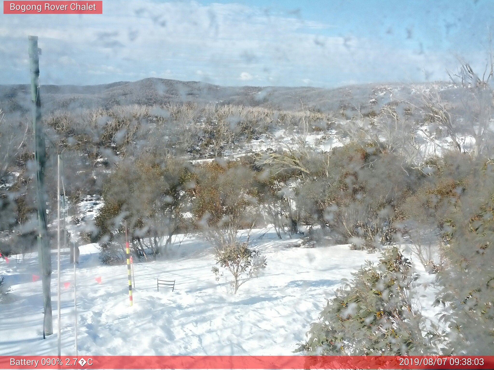 Bogong Web Cam 9:38am Wednesday 7th of August 2019