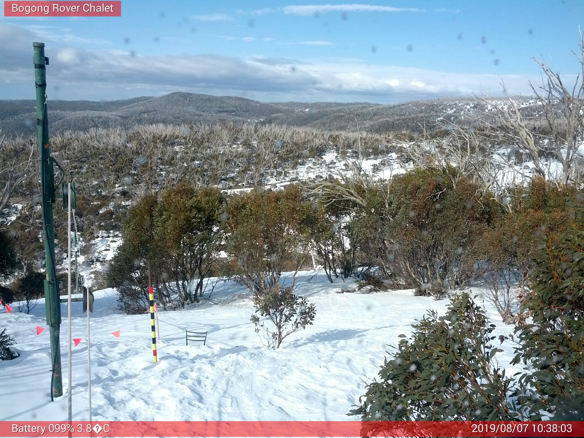 Bogong Web Cam 10:38am Wednesday 7th of August 2019