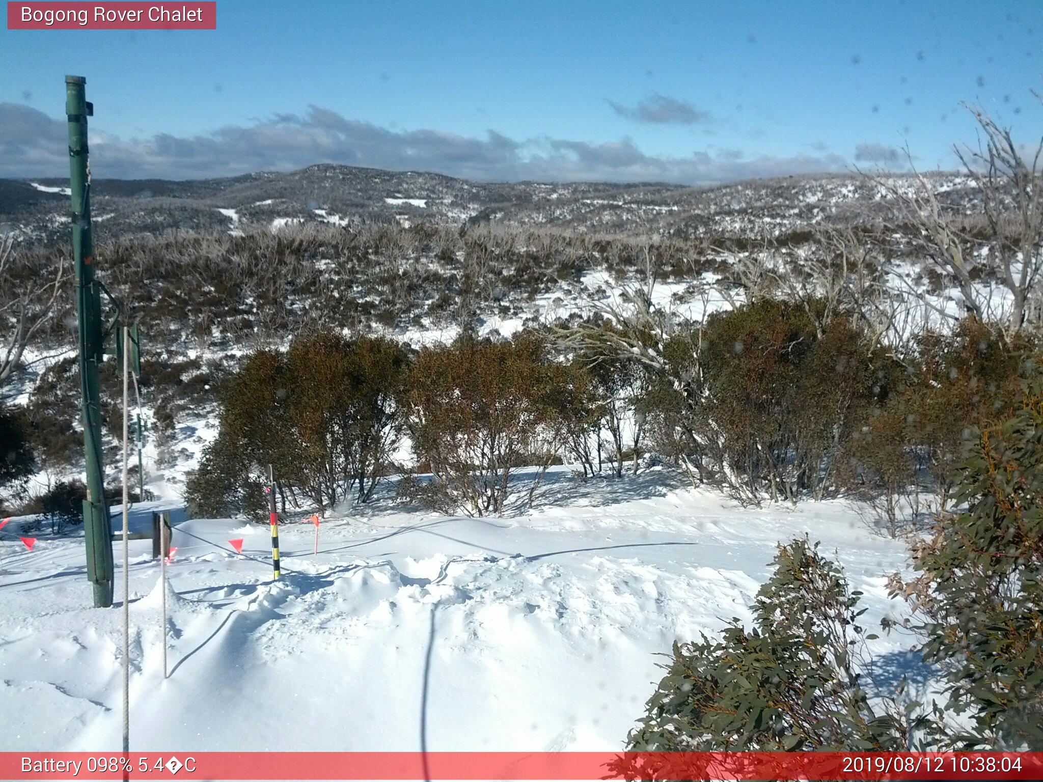 Bogong Web Cam 10:38am Monday 12th of August 2019