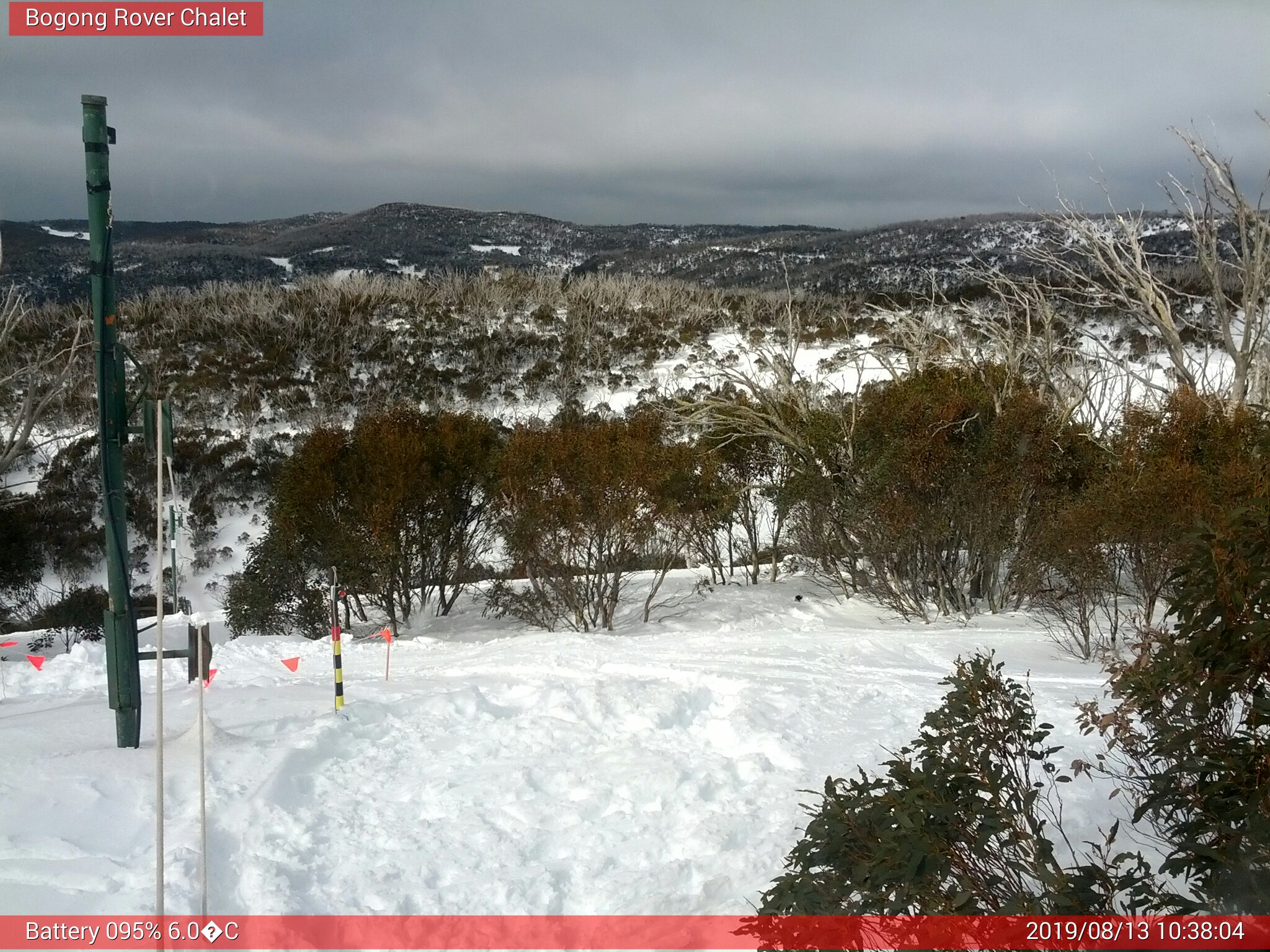 Bogong Web Cam 10:38am Tuesday 13th of August 2019