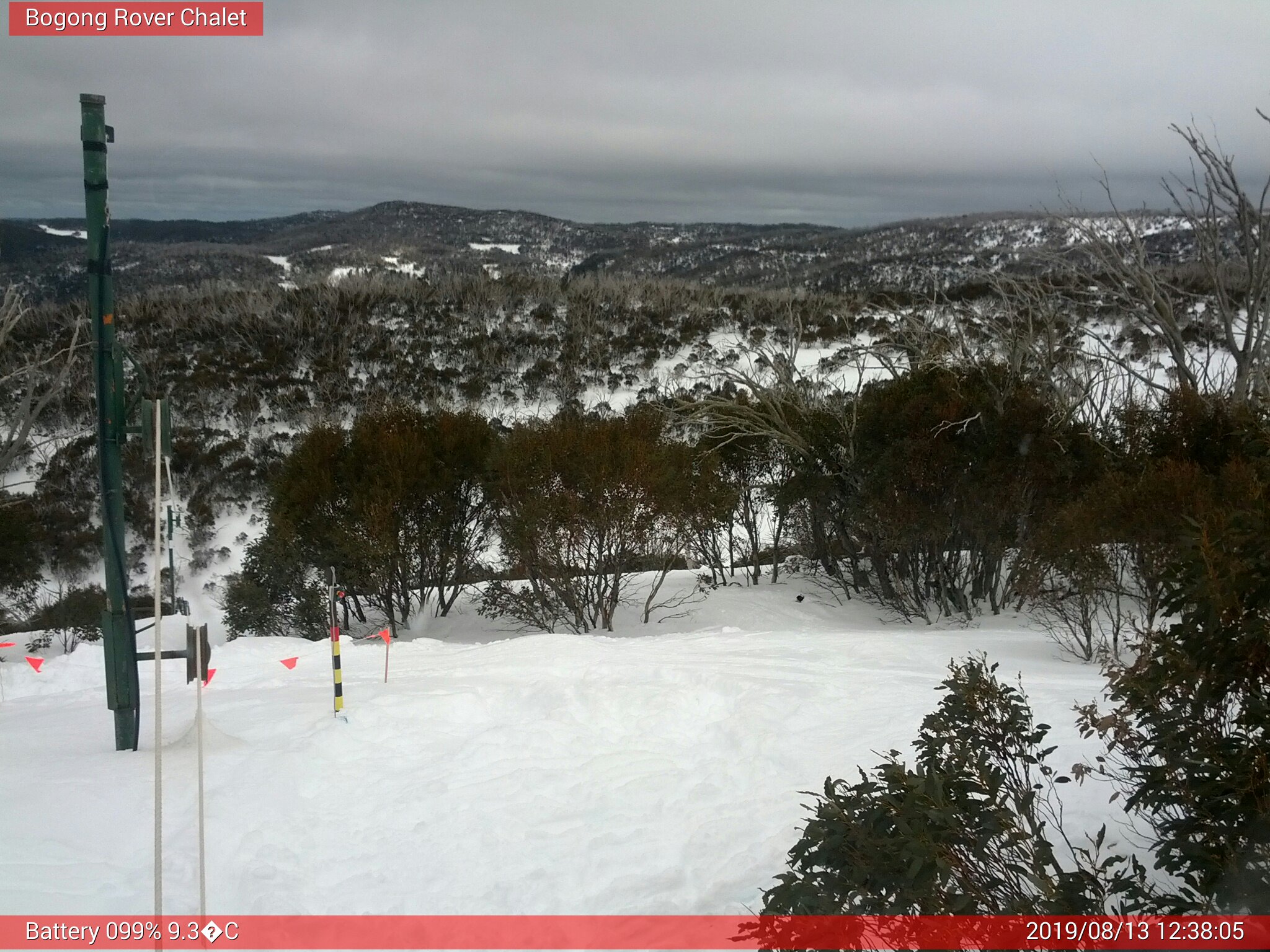 Bogong Web Cam 12:38pm Tuesday 13th of August 2019