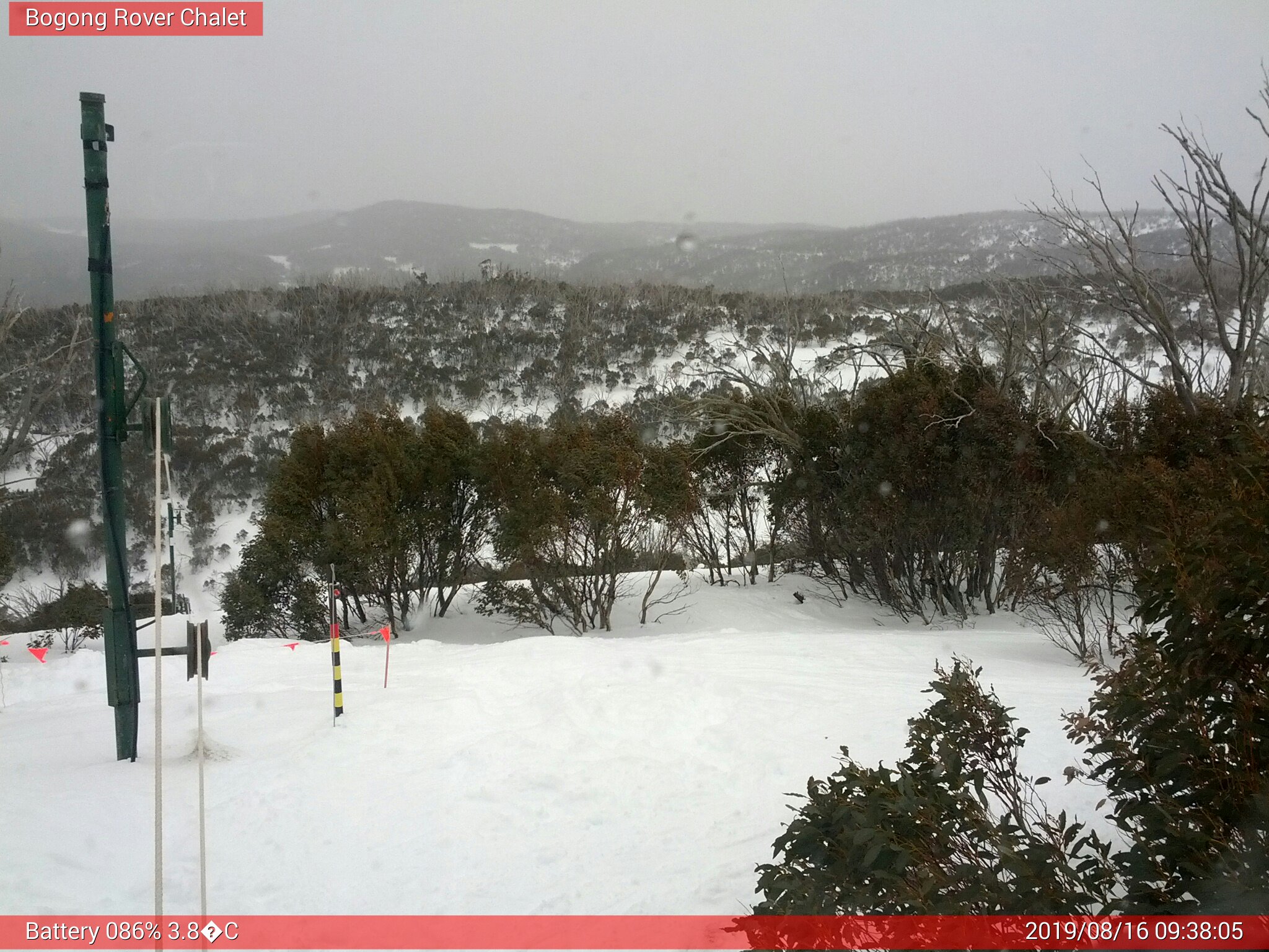 Bogong Web Cam 9:38am Friday 16th of August 2019