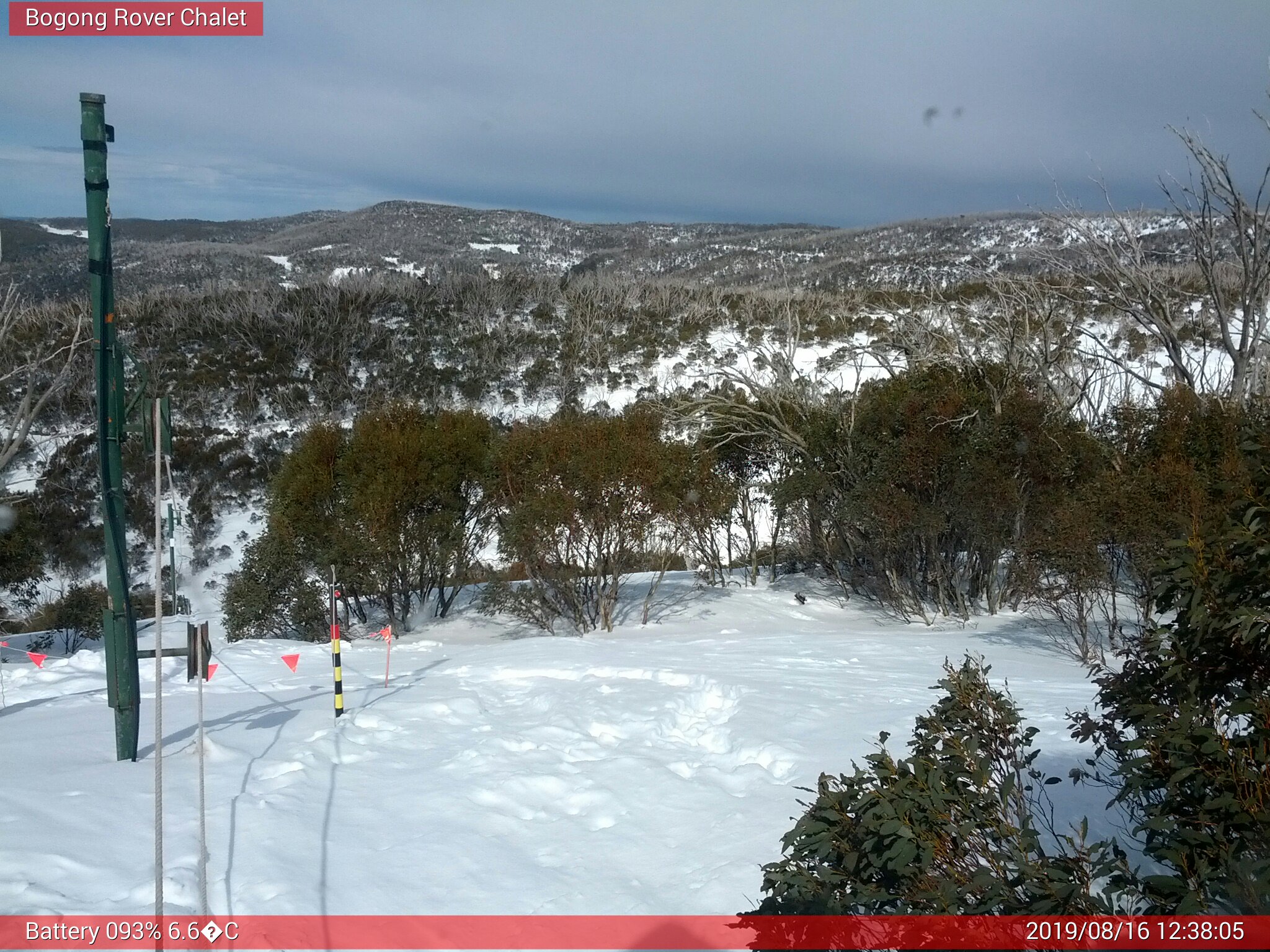 Bogong Web Cam 12:38pm Friday 16th of August 2019