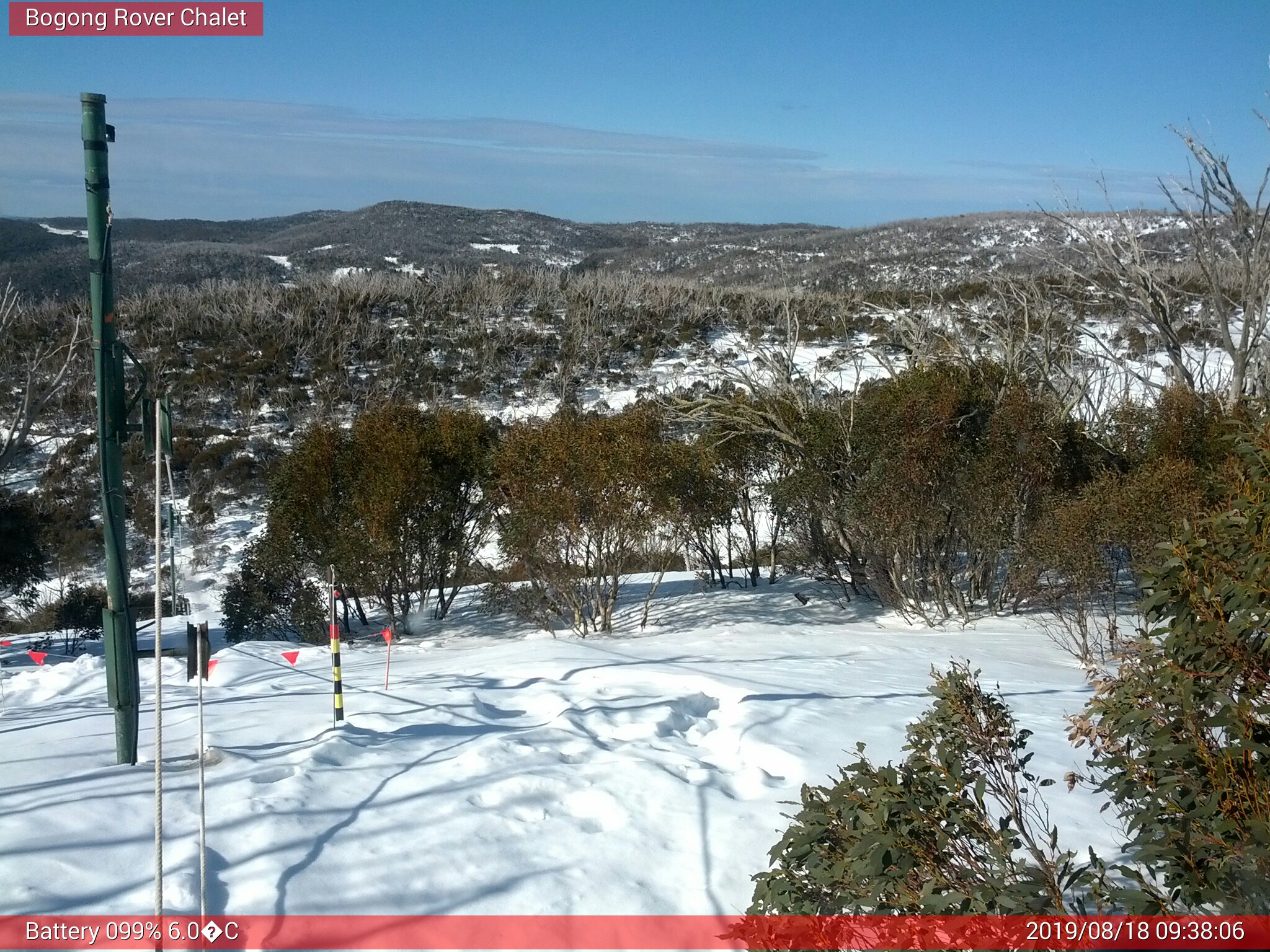 Bogong Web Cam 9:38am Sunday 18th of August 2019