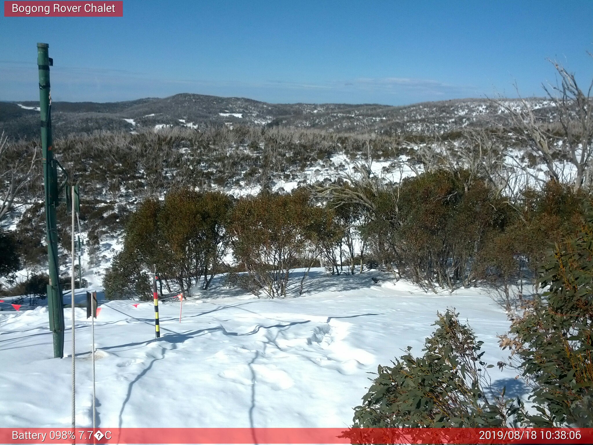 Bogong Web Cam 10:38am Sunday 18th of August 2019