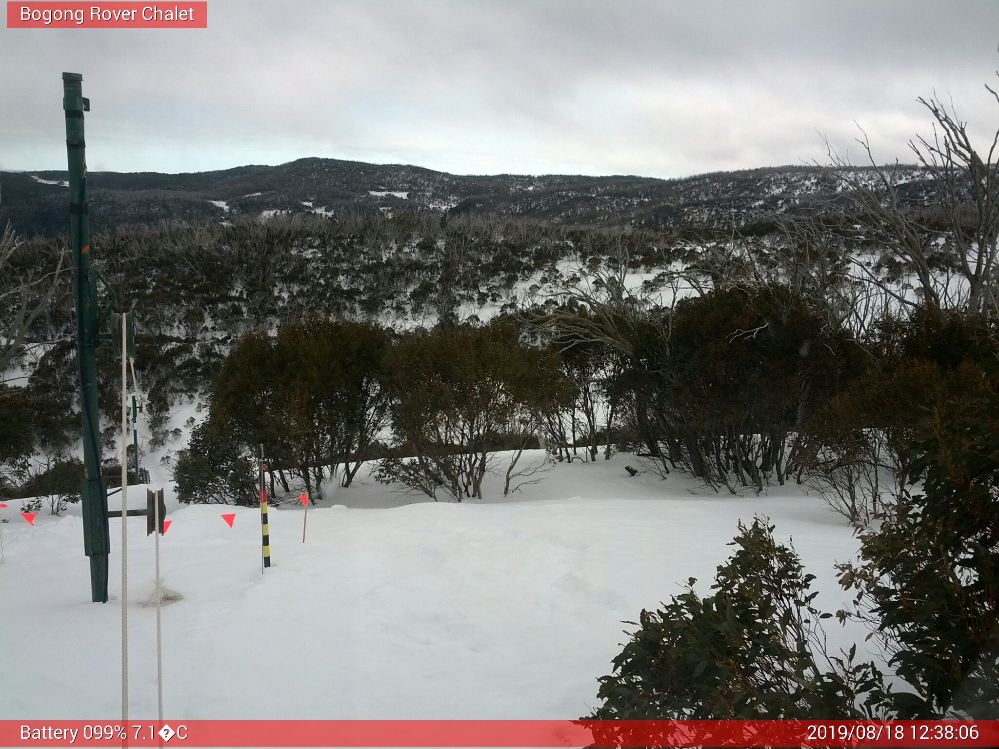 Bogong Web Cam 12:38pm Sunday 18th of August 2019