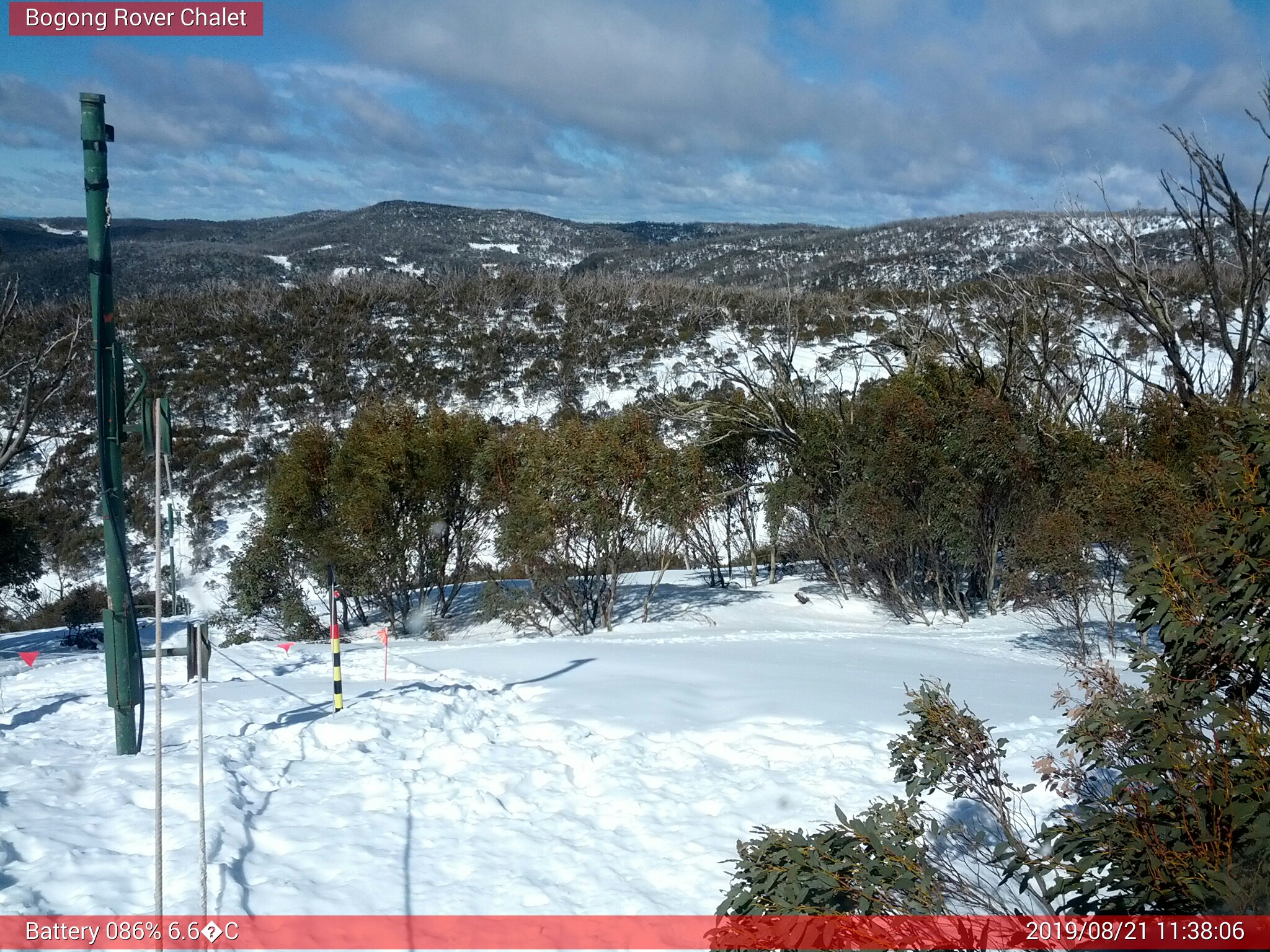 Bogong Web Cam 11:38am Wednesday 21st of August 2019