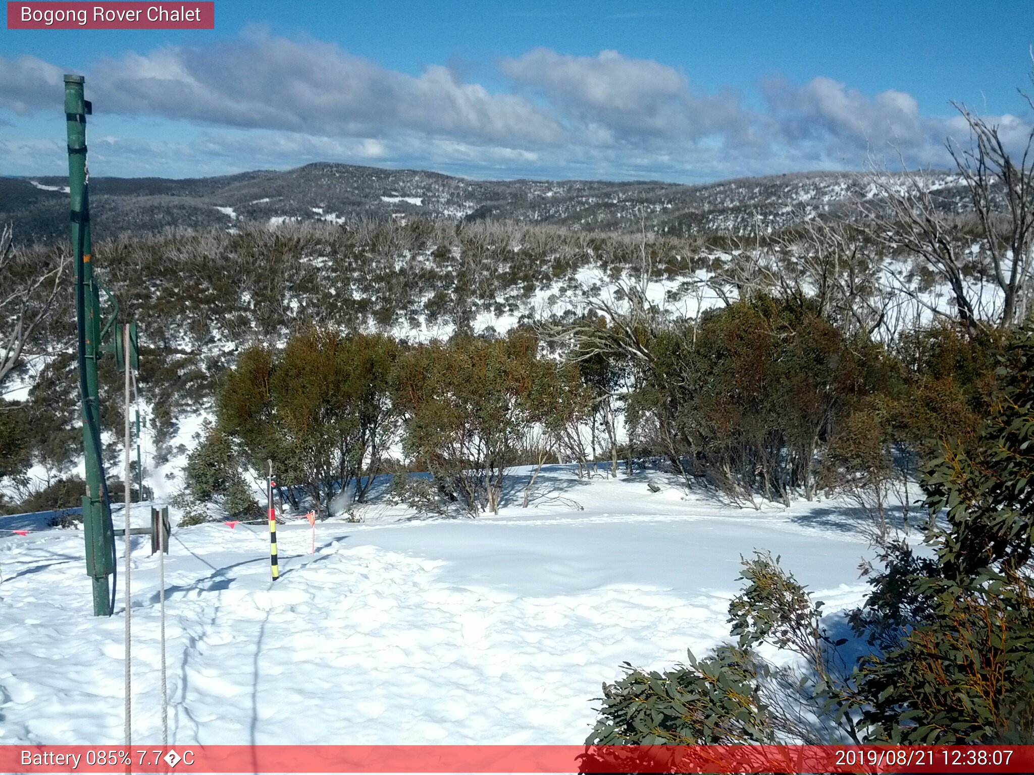 Bogong Web Cam 12:38pm Wednesday 21st of August 2019