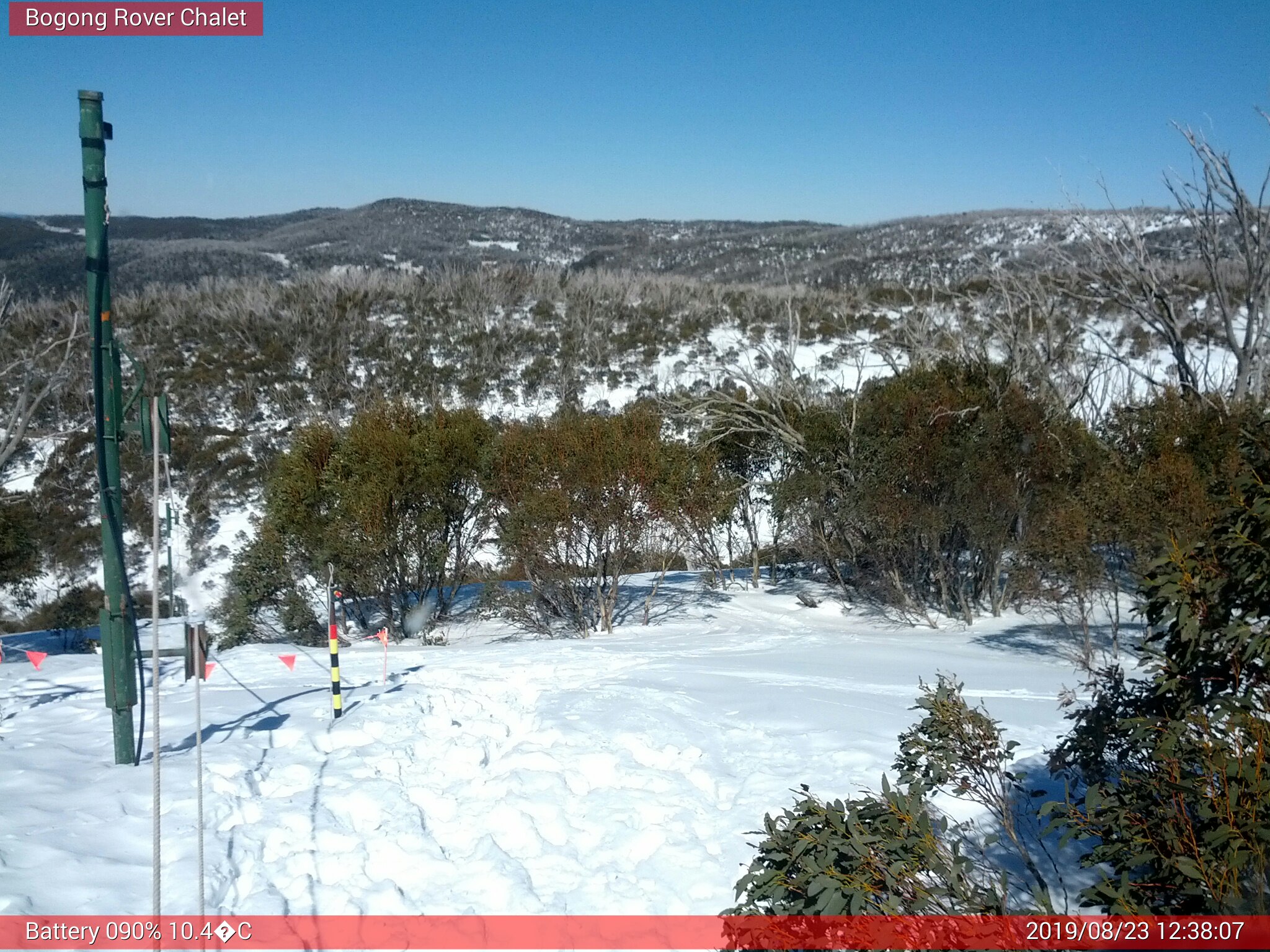 Bogong Web Cam 12:38pm Friday 23rd of August 2019