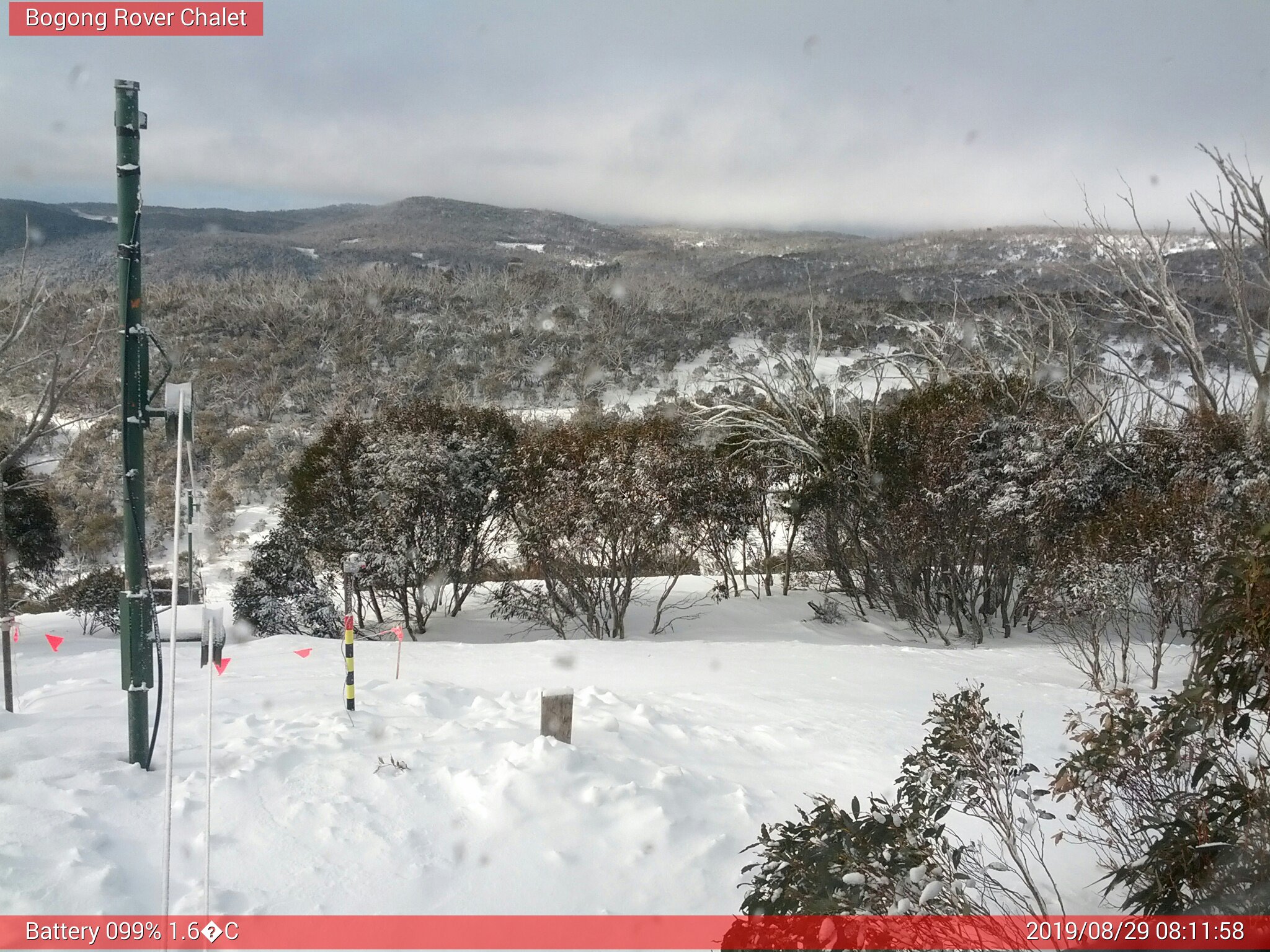 Bogong Web Cam 8:11am Thursday 29th of August 2019