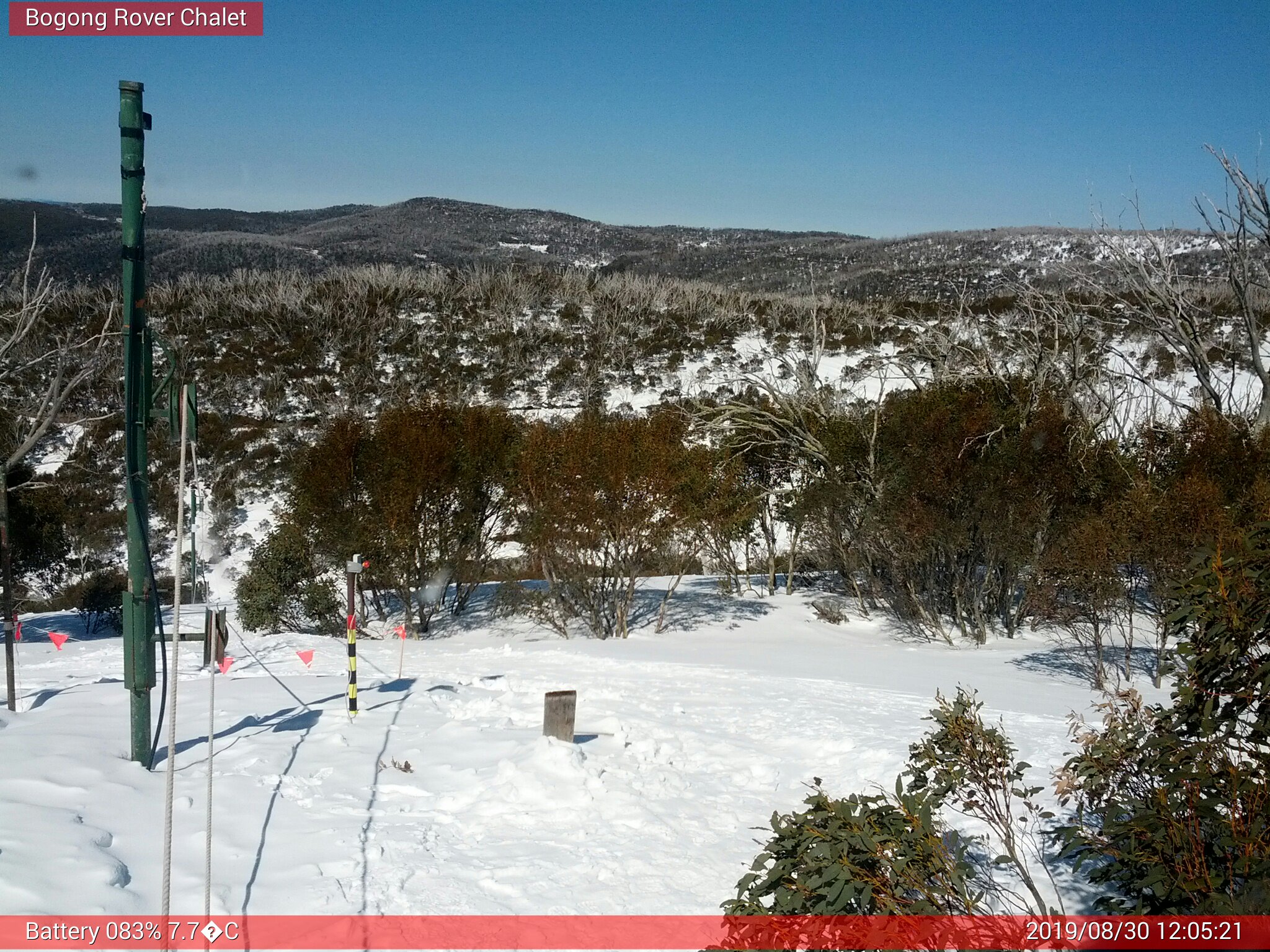 Bogong Web Cam 12:05pm Friday 30th of August 2019