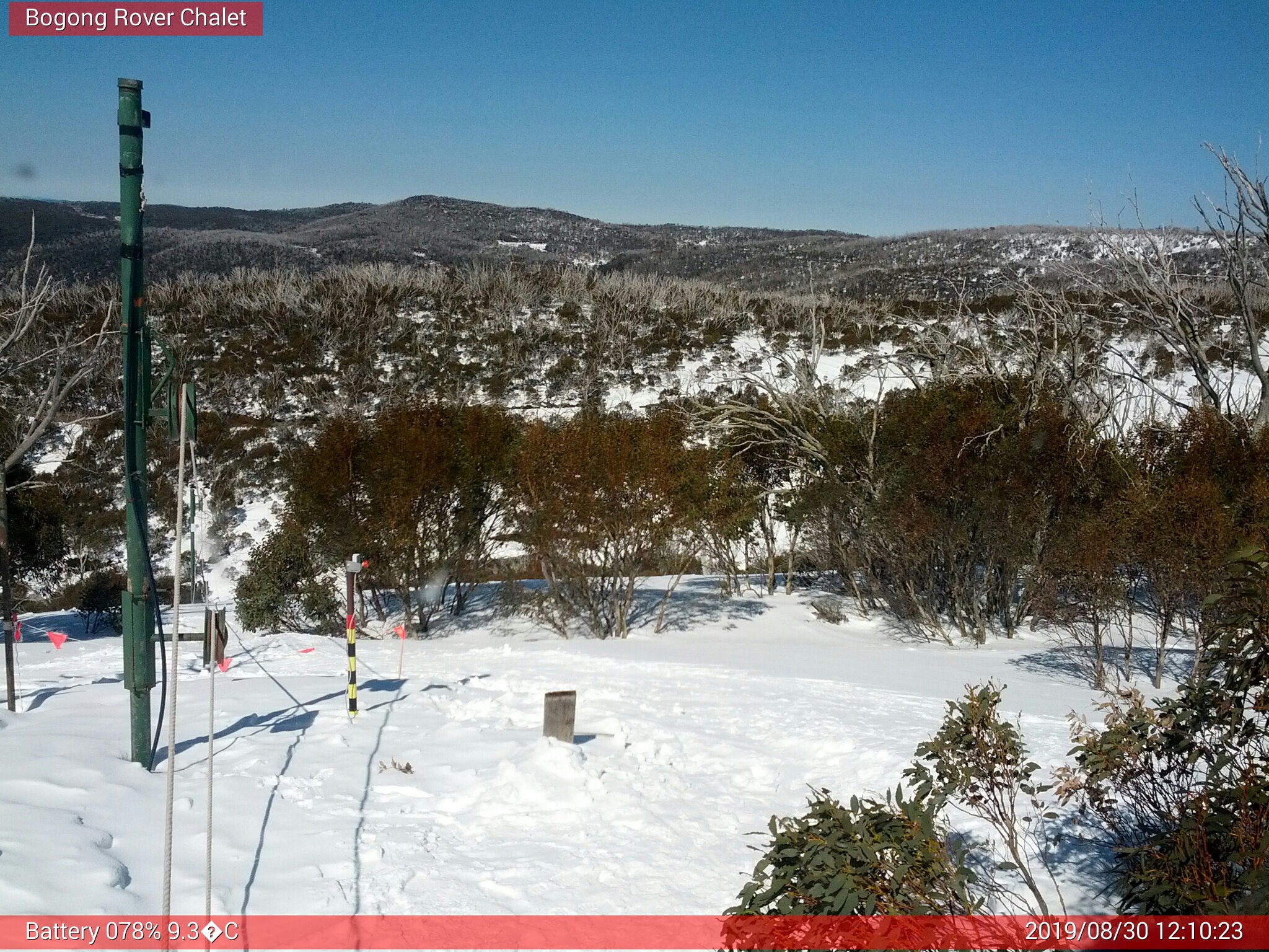 Bogong Web Cam 12:10pm Friday 30th of August 2019